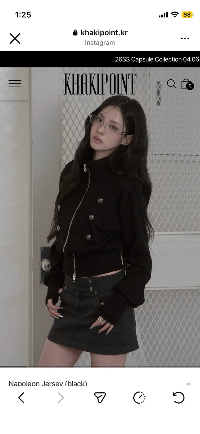 새거)카키포인트 나폴레옹 자켓 져지 집업 미스치프 보헤미안서울 코이세이오 상품이미지2
