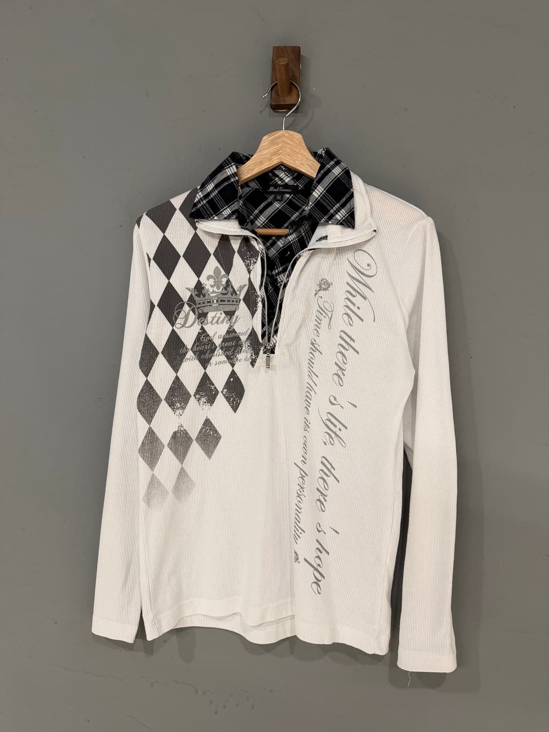 layered collar detail printing sleeve 상품이미지6