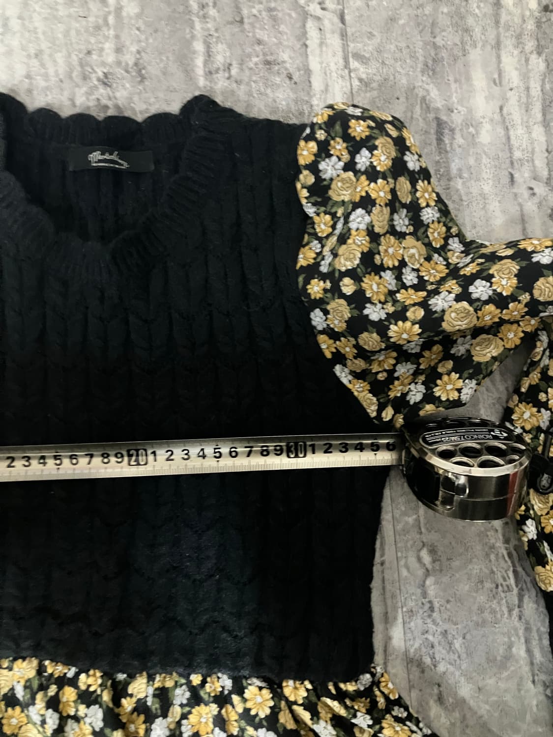 일본빈티지 Meidiam 하구미모리걸 달천깔페어리 플라워레이어드니트원피스 상품이미지2