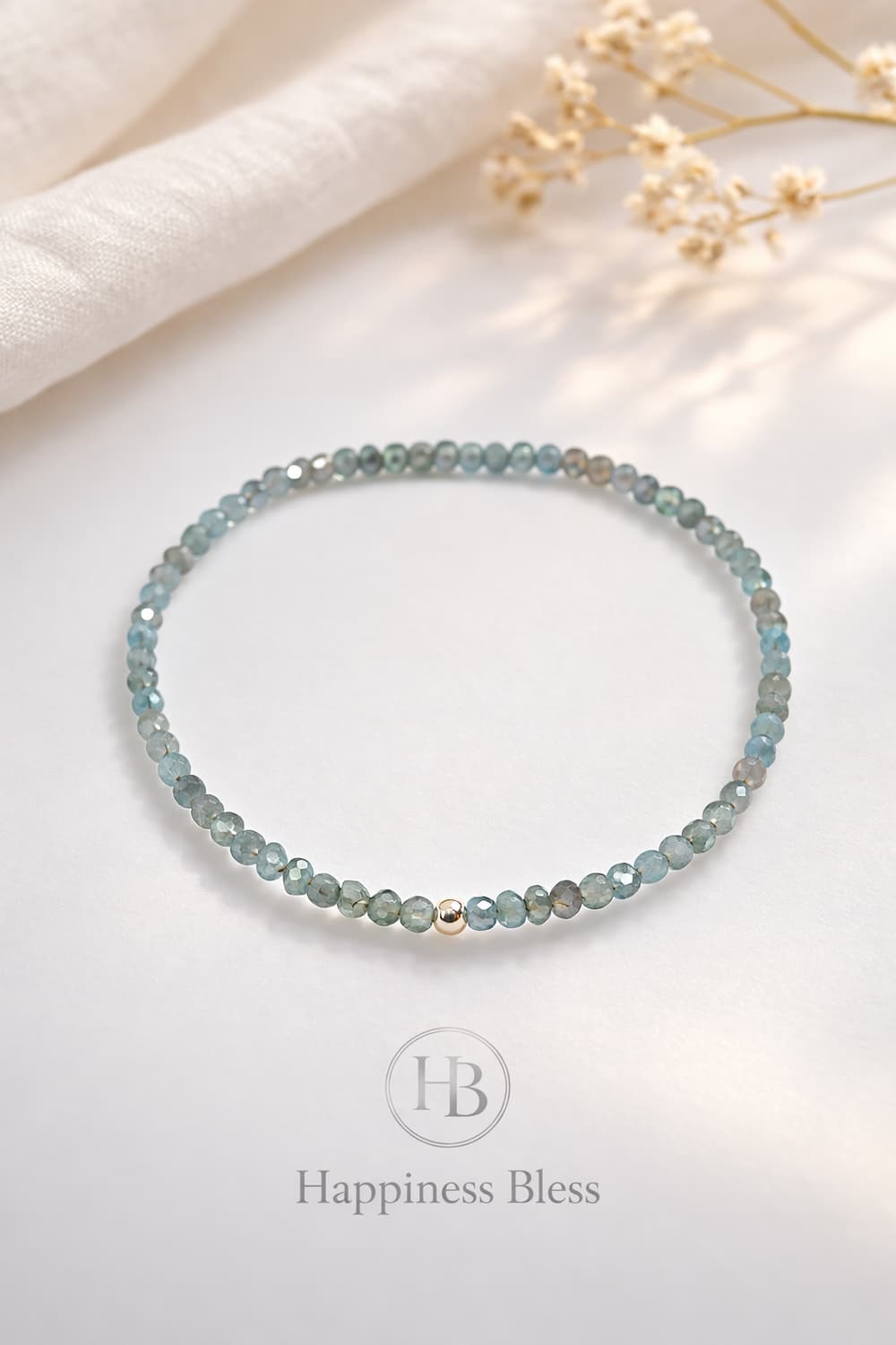 페이셋 아쿠아마린 원석팔찌 2mm | Aquamarine 상품이미지3