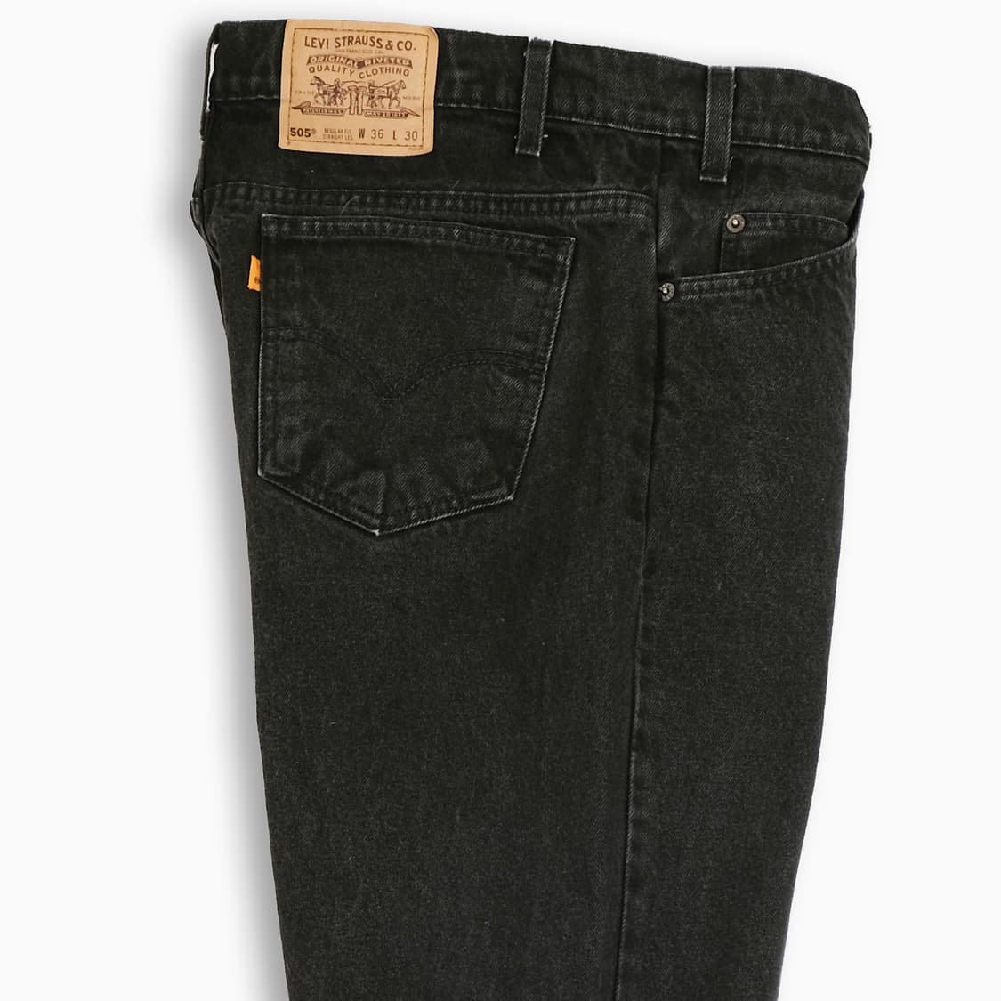 리바이스 505 오렌지탭 흑청 블랙진 90s 35인치 OR50536186 상품이미지5