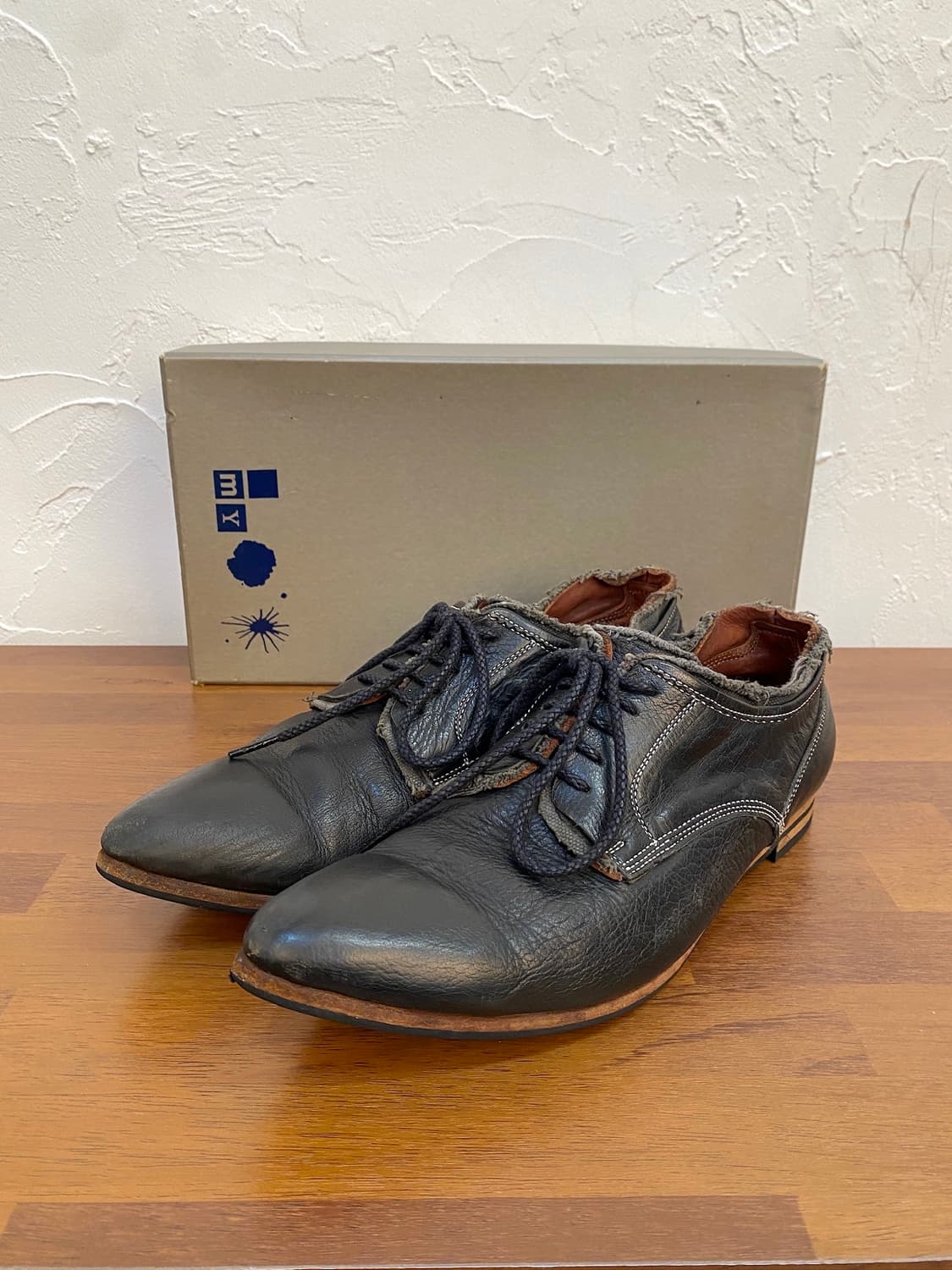 미하라 야스히로 90s 디스트레스 더비 슈즈    상품이미지1