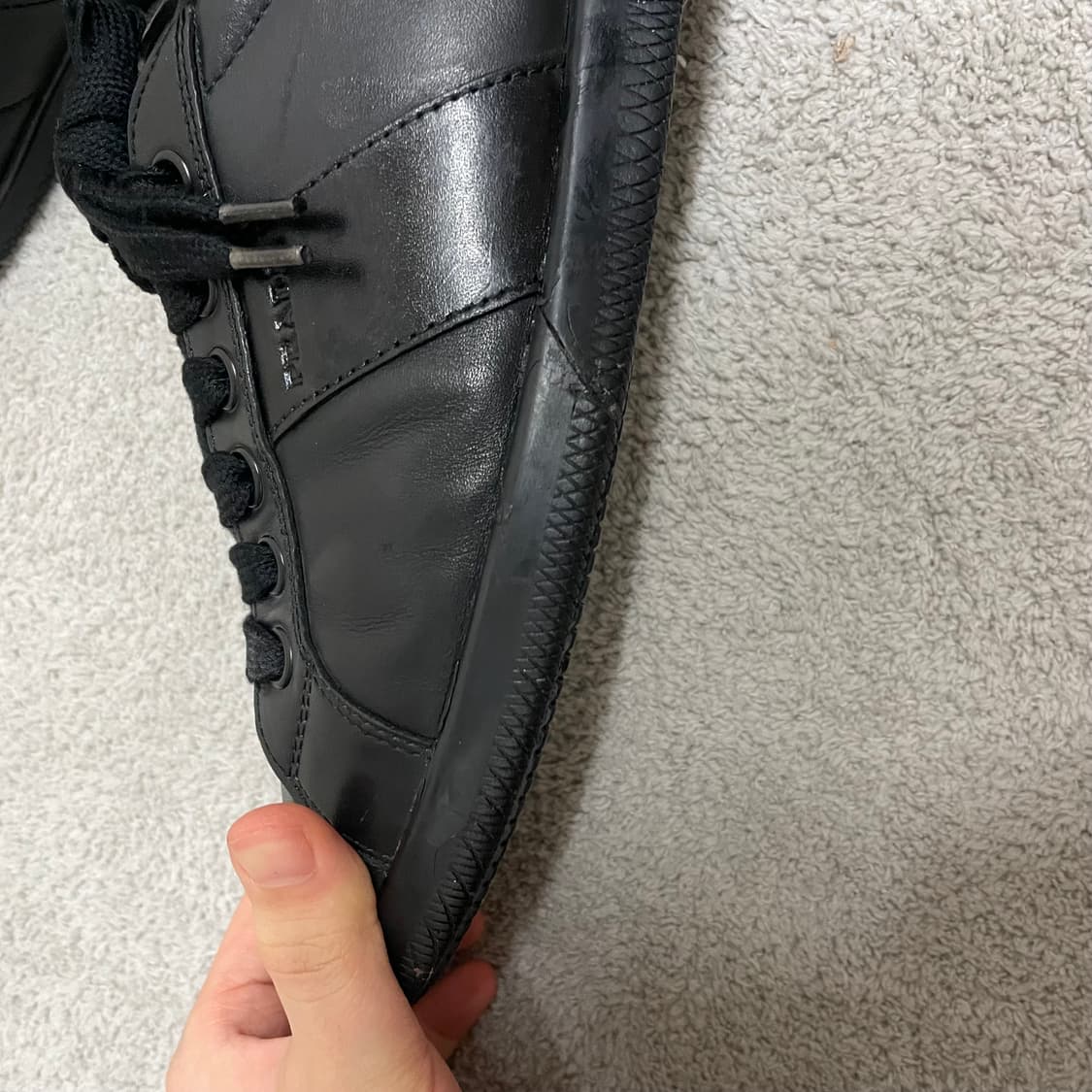 275) 프라다 스포츠 사이드 로고 레더 스니커즈 신발 상품이미지6