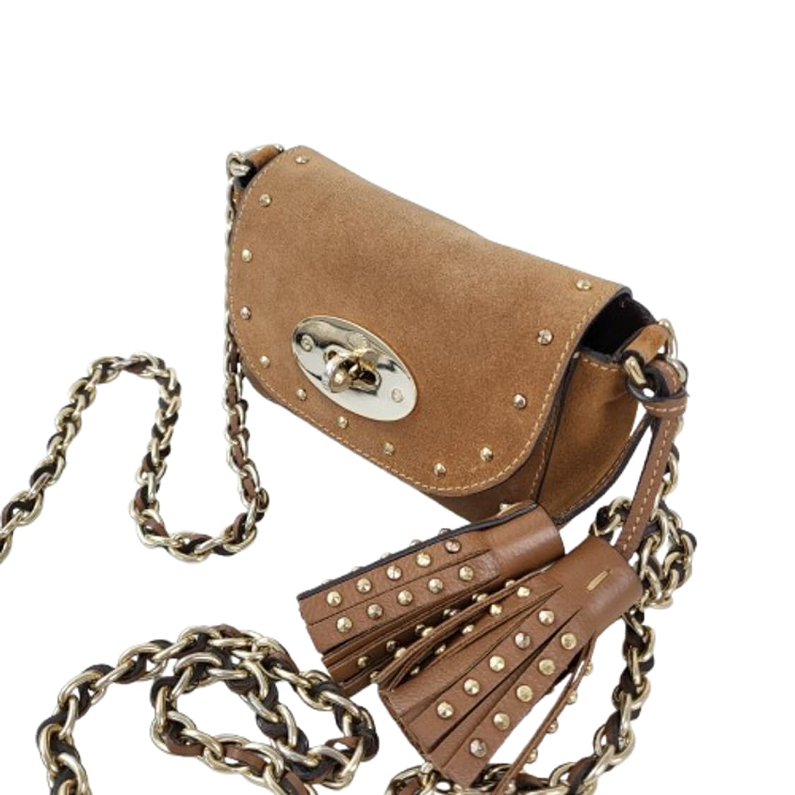 정품 멀버리 헤비 스웨이드 미니 체인 크로스백 상품이미지4