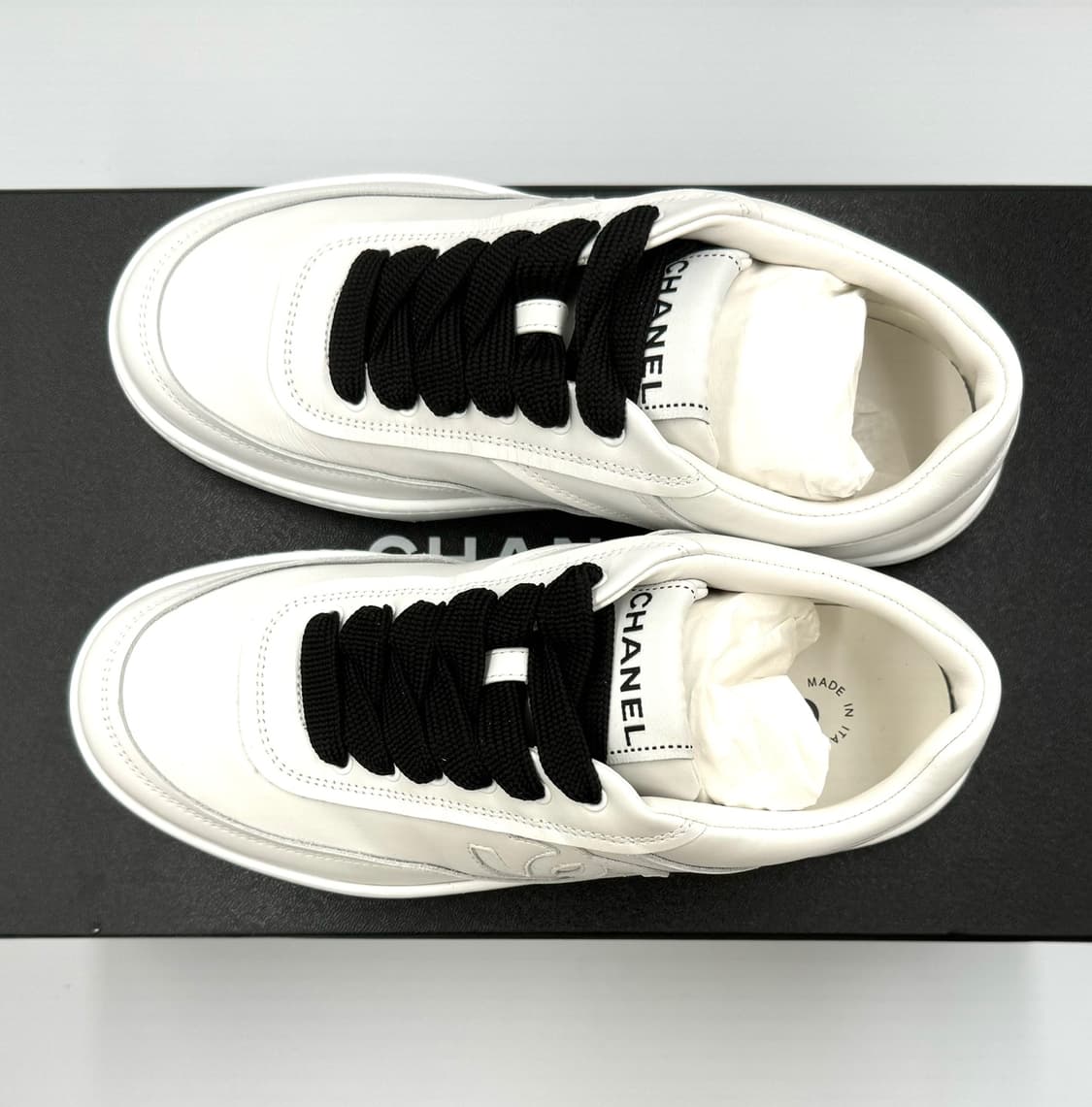 샤넬 스니커즈 카프스킨 화이트 G39980 감정원검수 (사이즈35) 상품이미지6