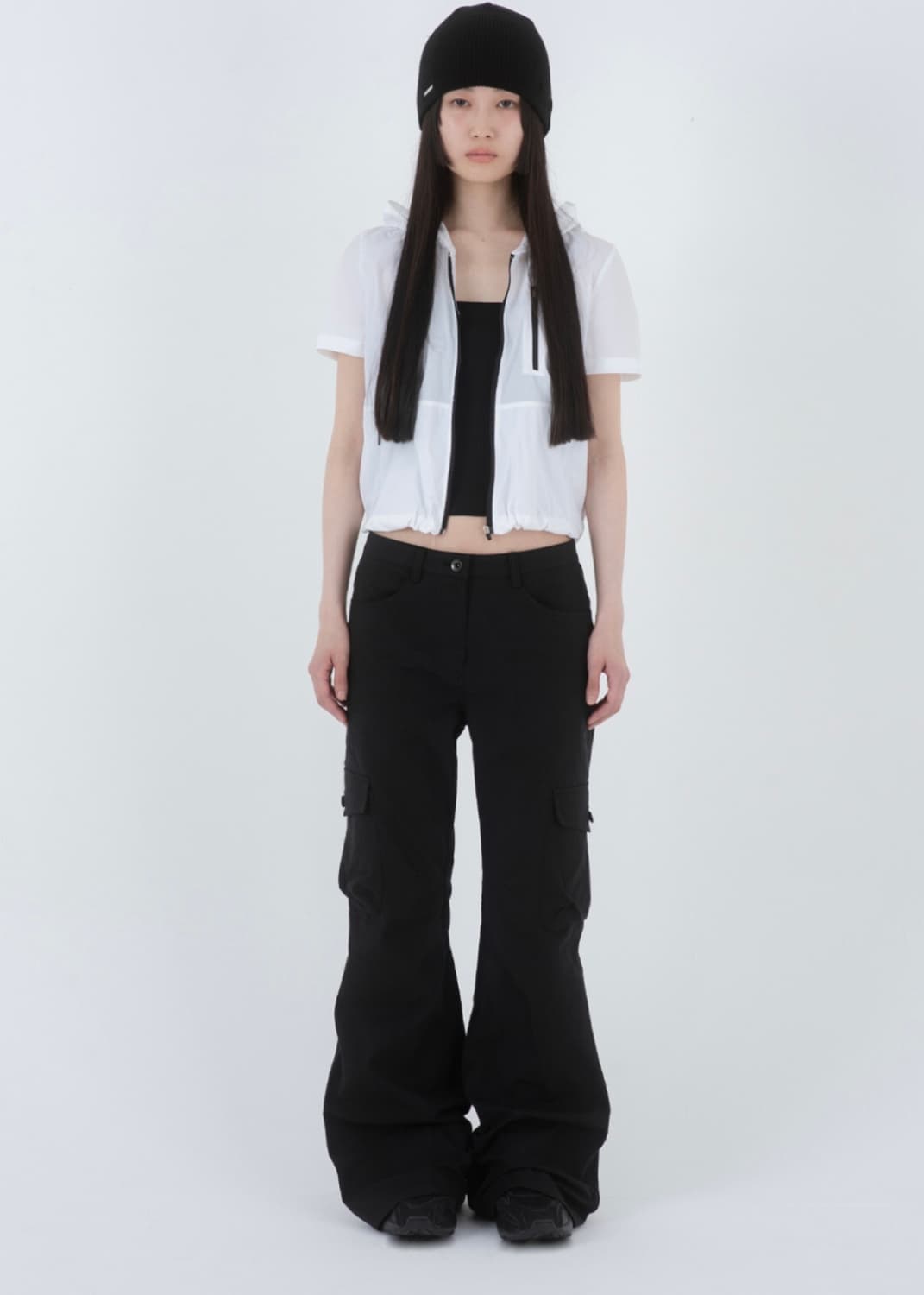 미세키서울 카고 부츠컷 팬츠 블랙 사이즈1 새상품 상품이미지5
