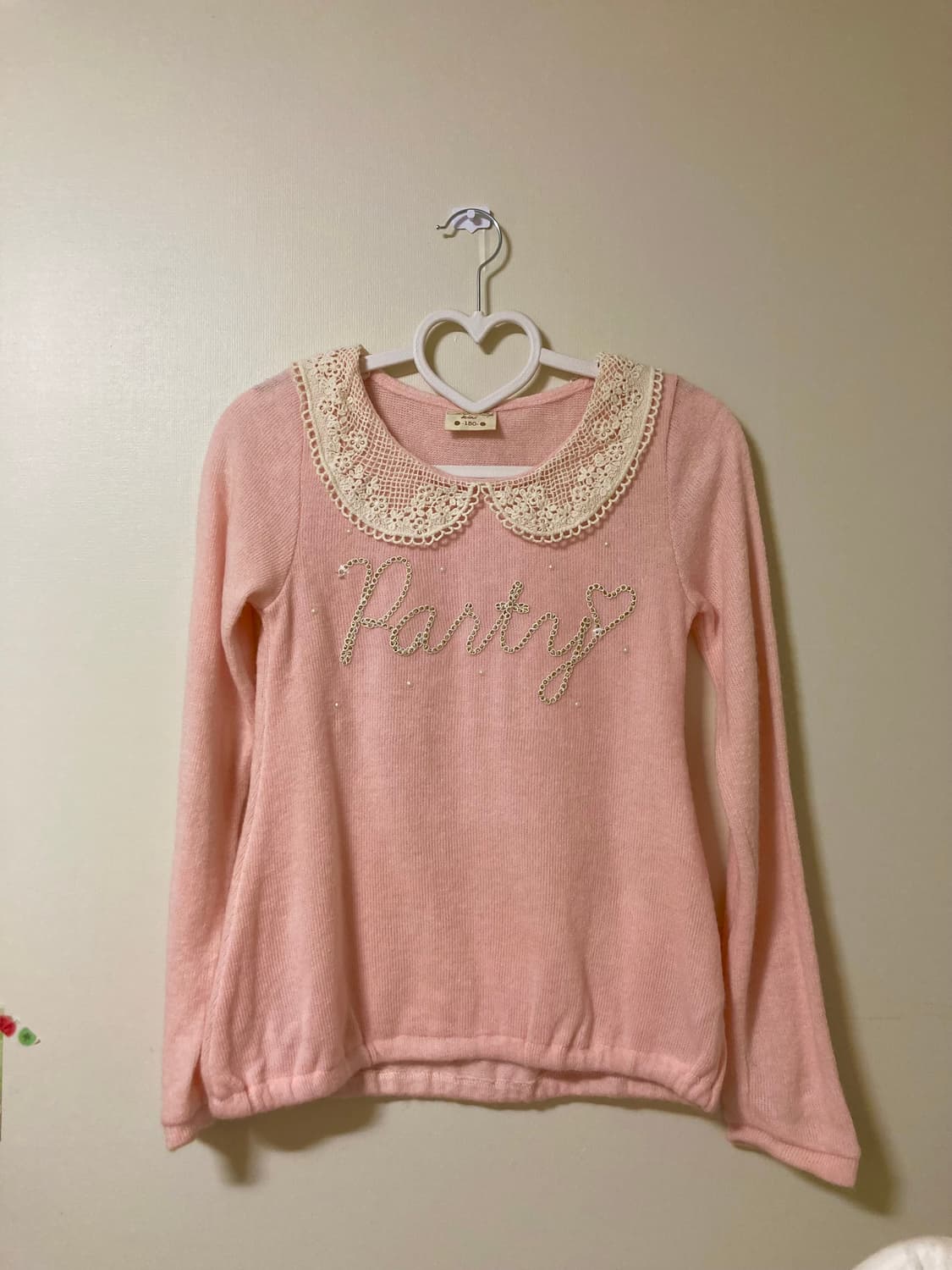 둥근뜨개 딸기우유 니트 블라우스 상품이미지1