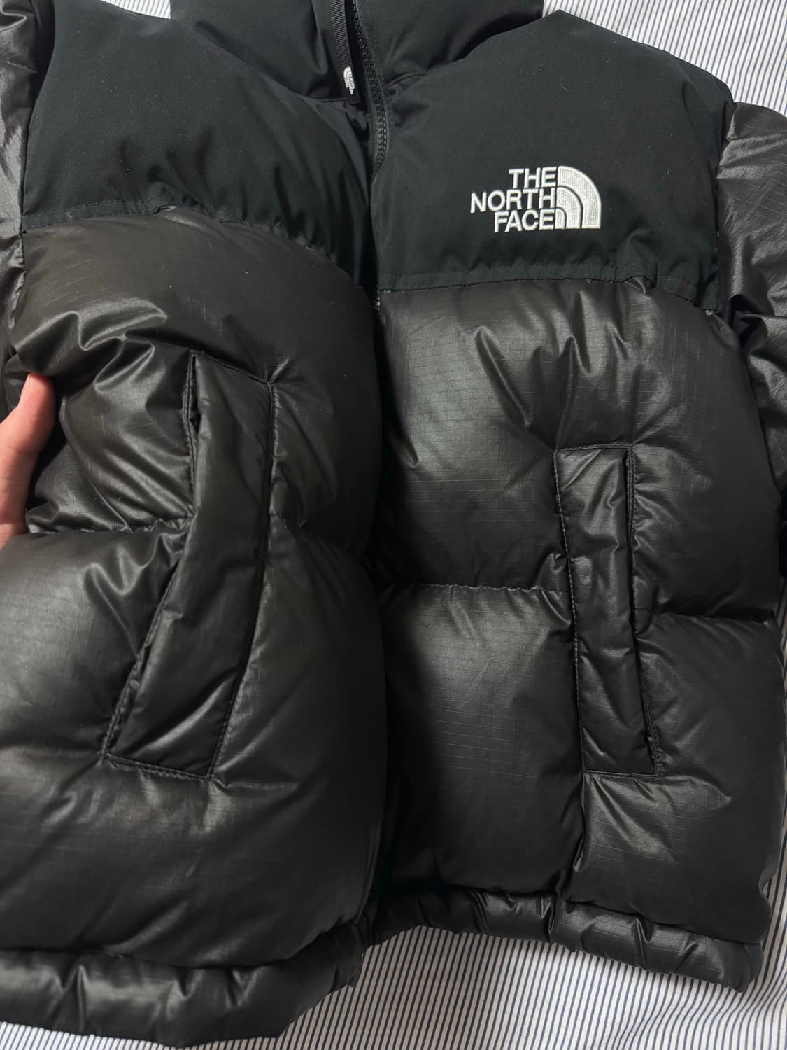 W 노스페이스 화이트 라벨 노벨티 눕시 다운 자켓 블랙 M 상품이미지8