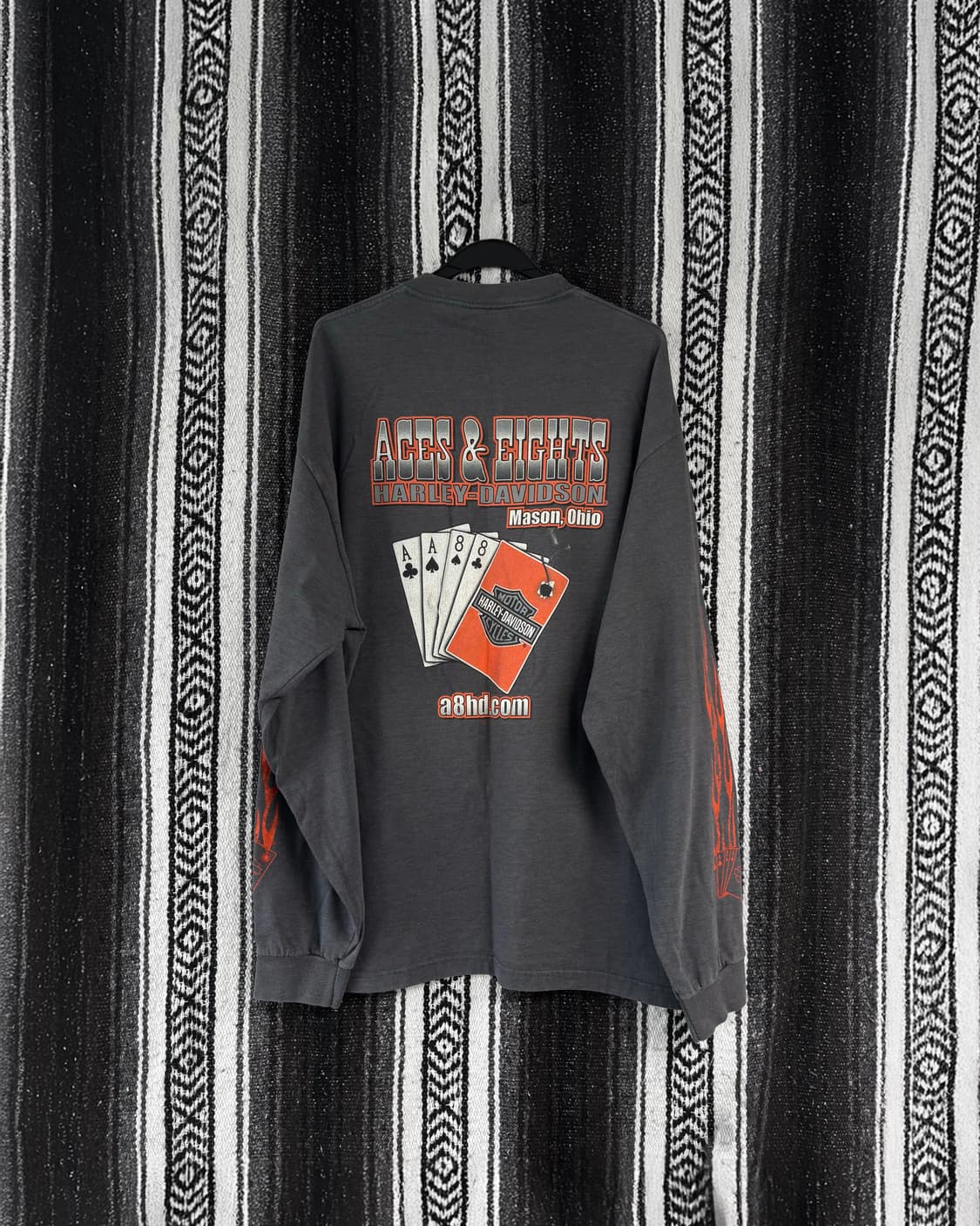 00s harley davidson Aces&Eights 포커 롱슬리브 상품이미지2