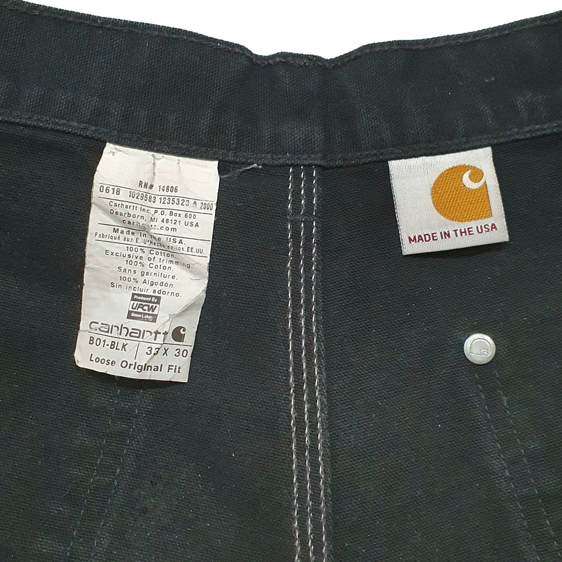 칼하트 더블니 b01 usa 33 (32~33) usa made 루즈핏 상품이미지8