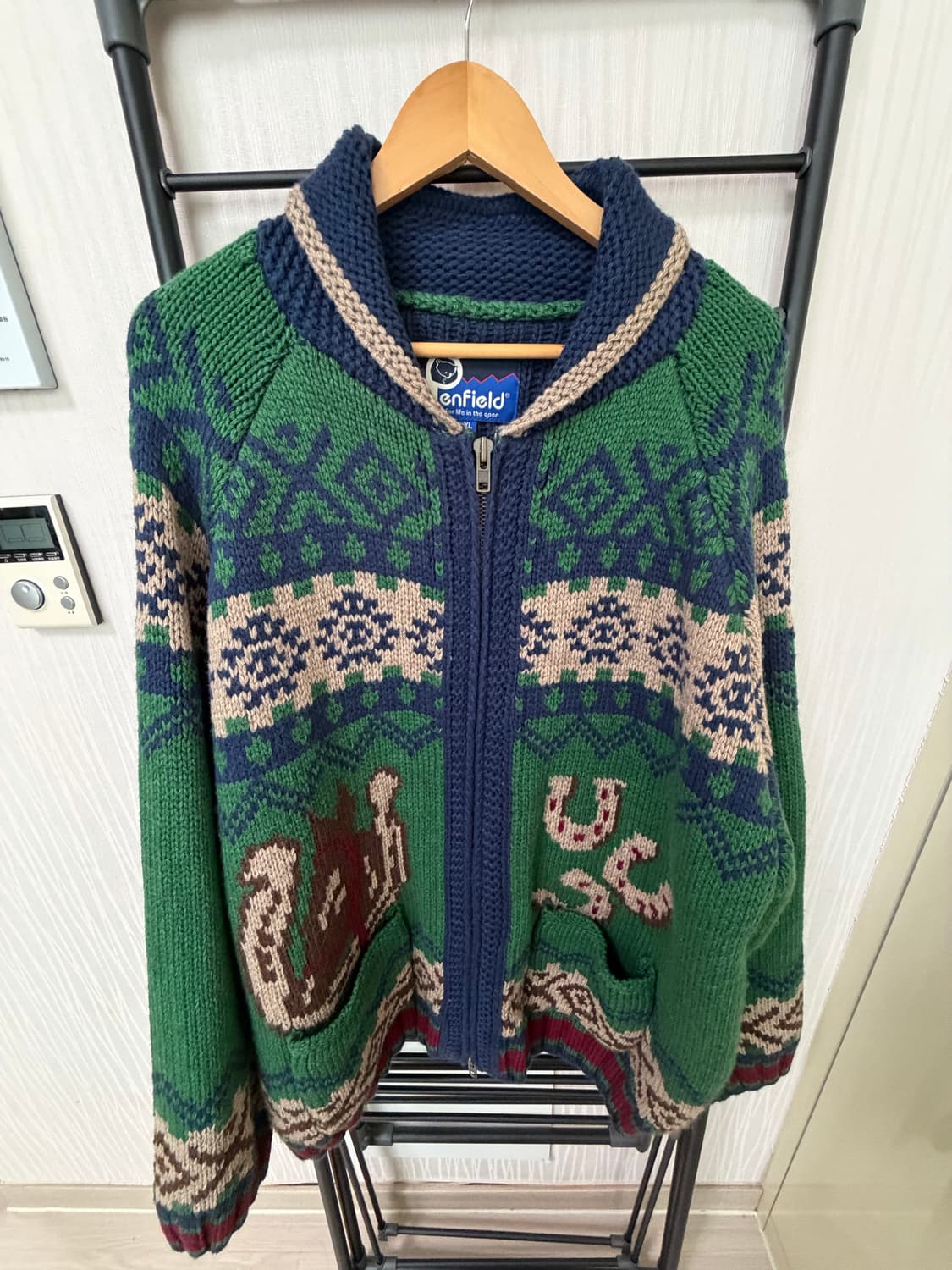 펜필드 빈티지 노르딕 웨스턴 코위찬 니트 집업 상품이미지3