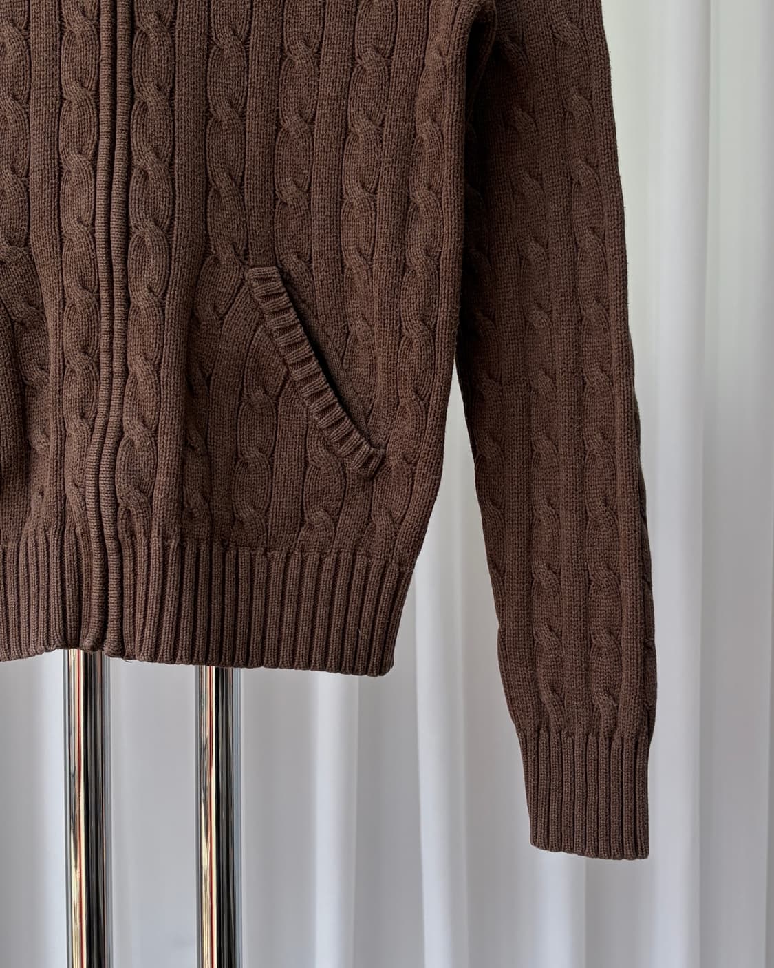 [S]폴로 랄프로렌 브라운 케이블 후드 니트 집업 상품이미지5