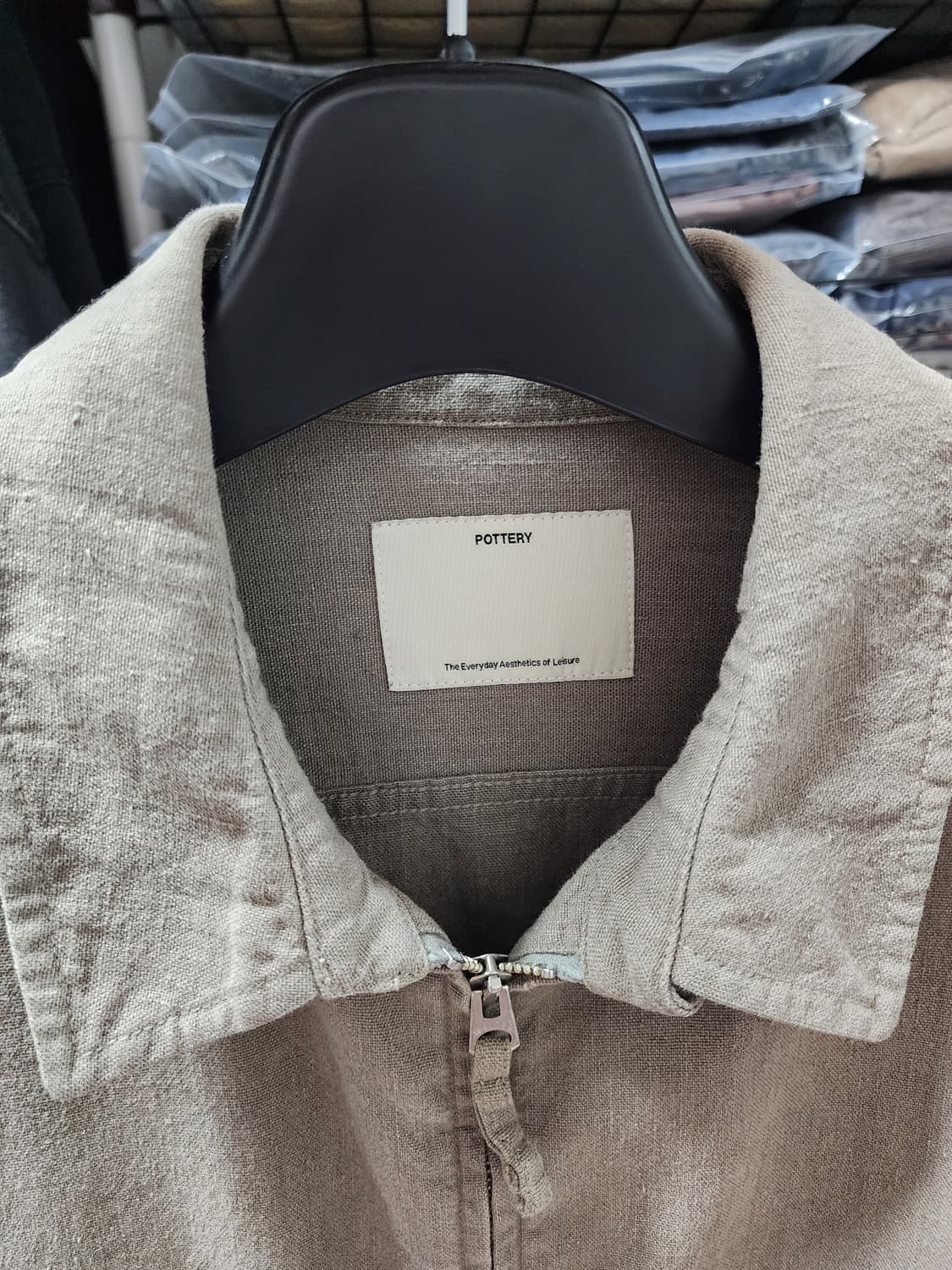 [4] 포터리 스윙탑 블루종 카키 상품이미지3