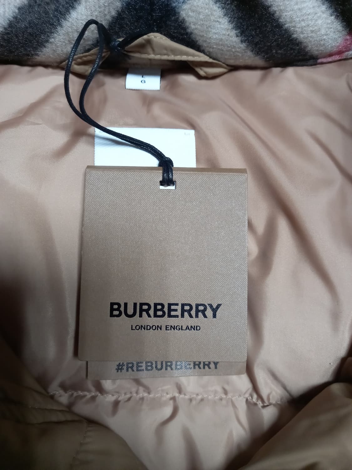 버버리  남성 패딩  카멜 L(실용100~105)  상품이미지5