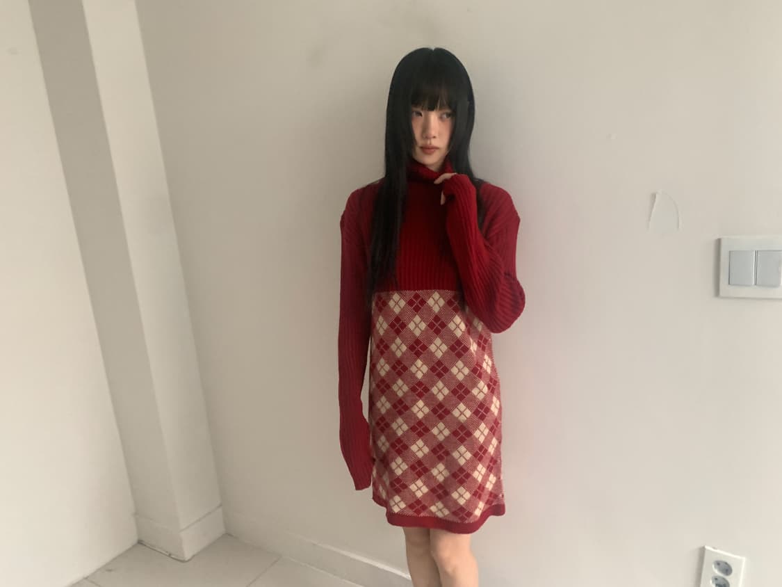 Caroline Turtle Neck Knit Dress 상품이미지3