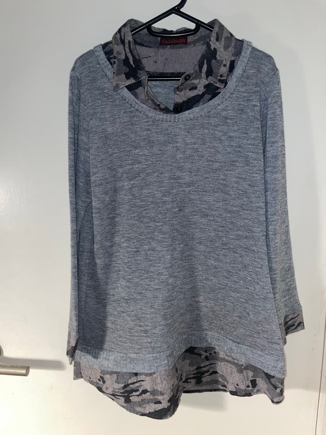 카모 포인트 그레이 니트 롱슬리브 상품이미지3