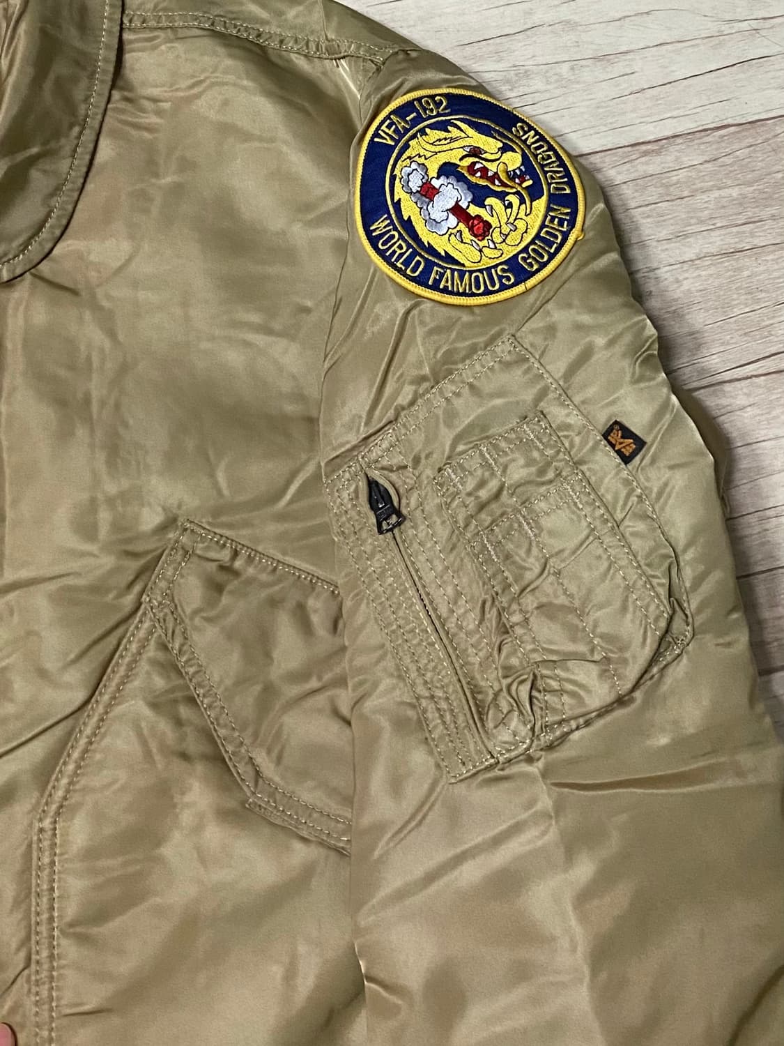 알파인더스트리 빈티지 ma-1 패치 항공자켓 XL 상품이미지3