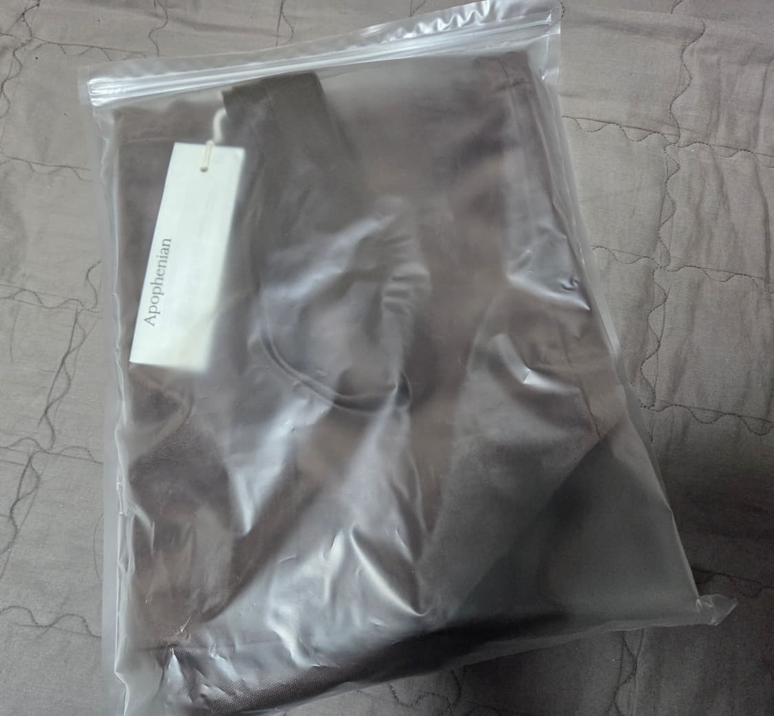 아포페니안 벨벳 토트백 브라운 새상품 상품이미지2