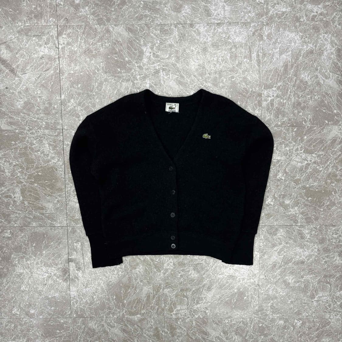 라코스테 울 100% 블랙 걸즈 니트 가디건(95) 상품이미지2