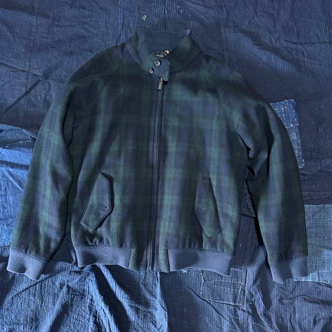 켄트 인 트래디션 블랙와치 울 블랜드 해링턴 자켓 L 상품이미지1