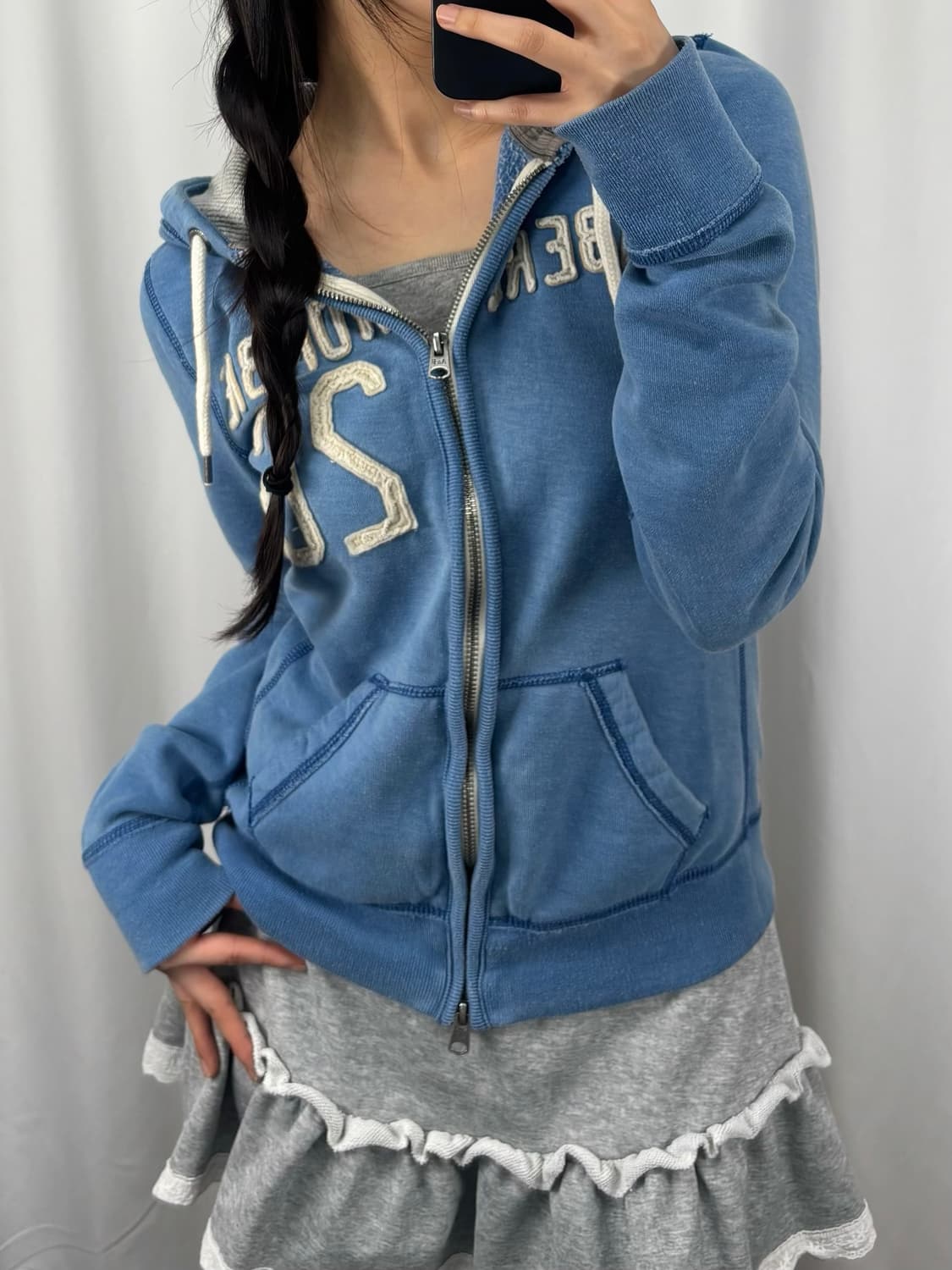 아베크롬비 블루 후드집업  상품이미지1