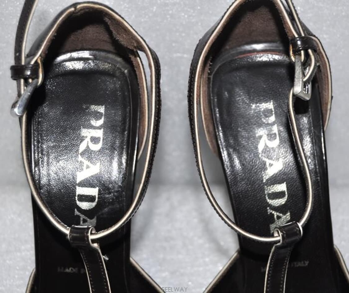 프라다/여성에나멜스트랩통굽구두(사이즈220)정품 상품이미지7