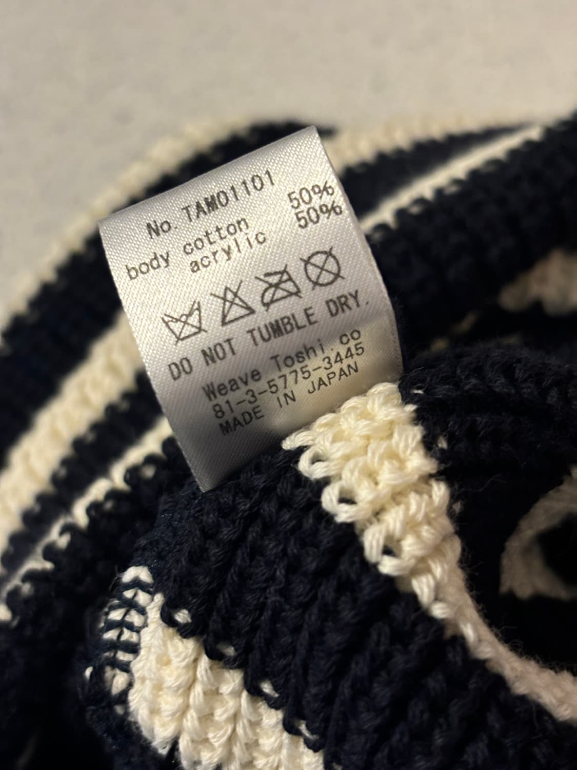 Ca4la 마린 버튼 스트라이프 비니 상품이미지5