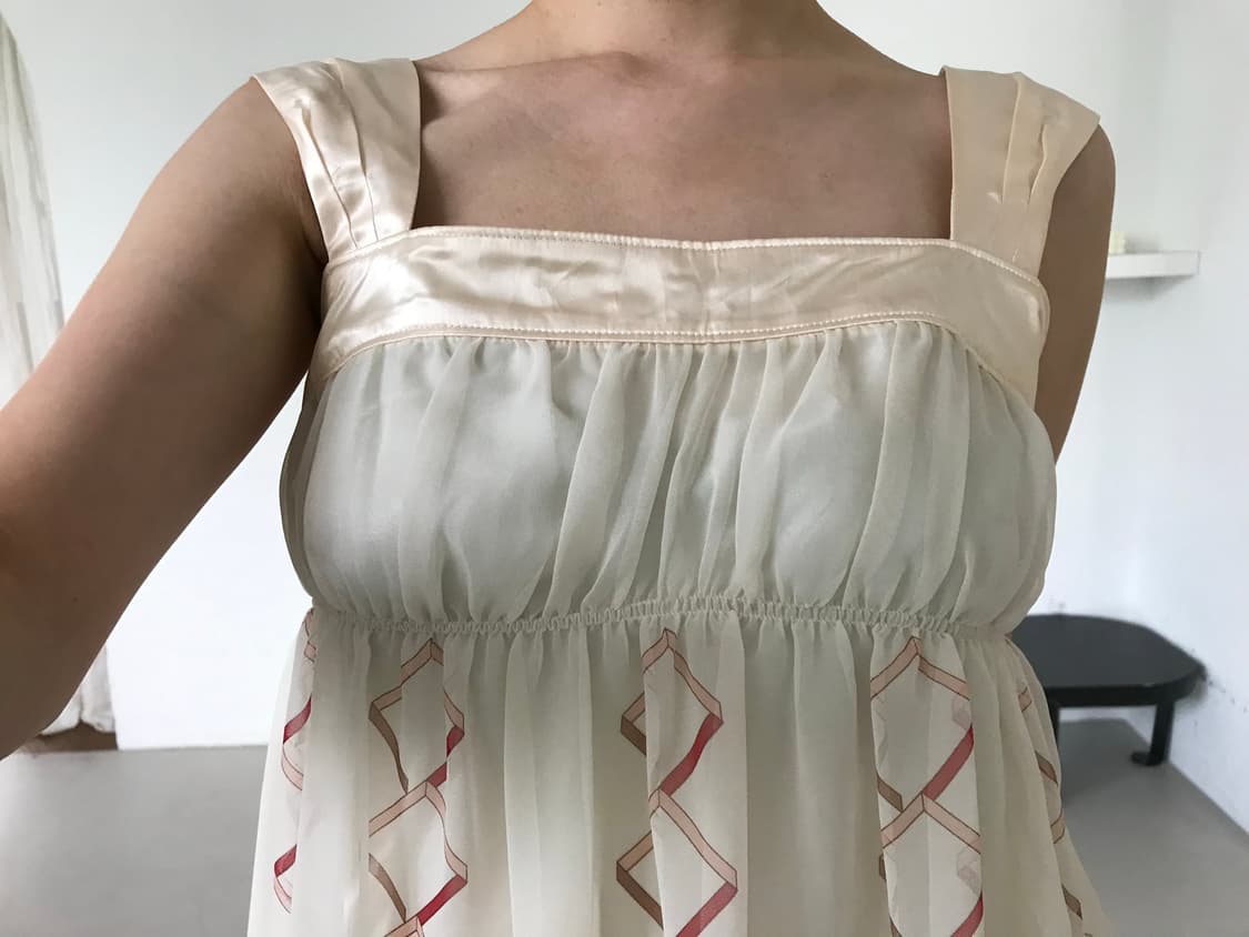 vintage ivory pattern sleeveless 상품이미지5
