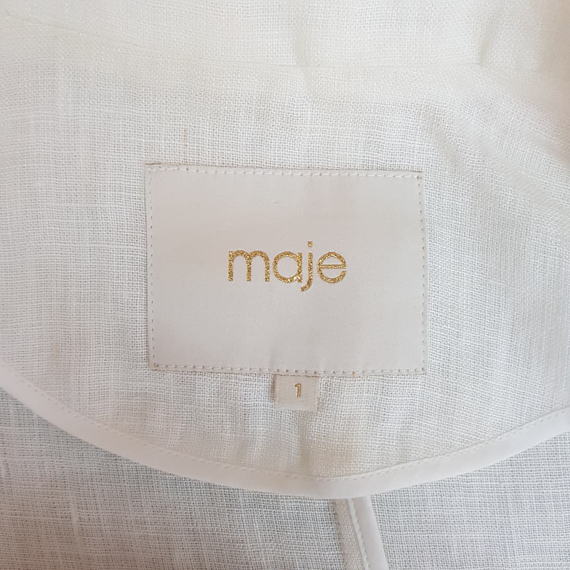 마쥬 아이보리 린넨 싱글 자켓 S사이즈 상품이미지7