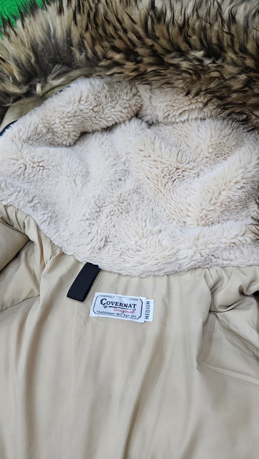 커버낫 검정 후드퍼 겨울 패딩 M 상품이미지4