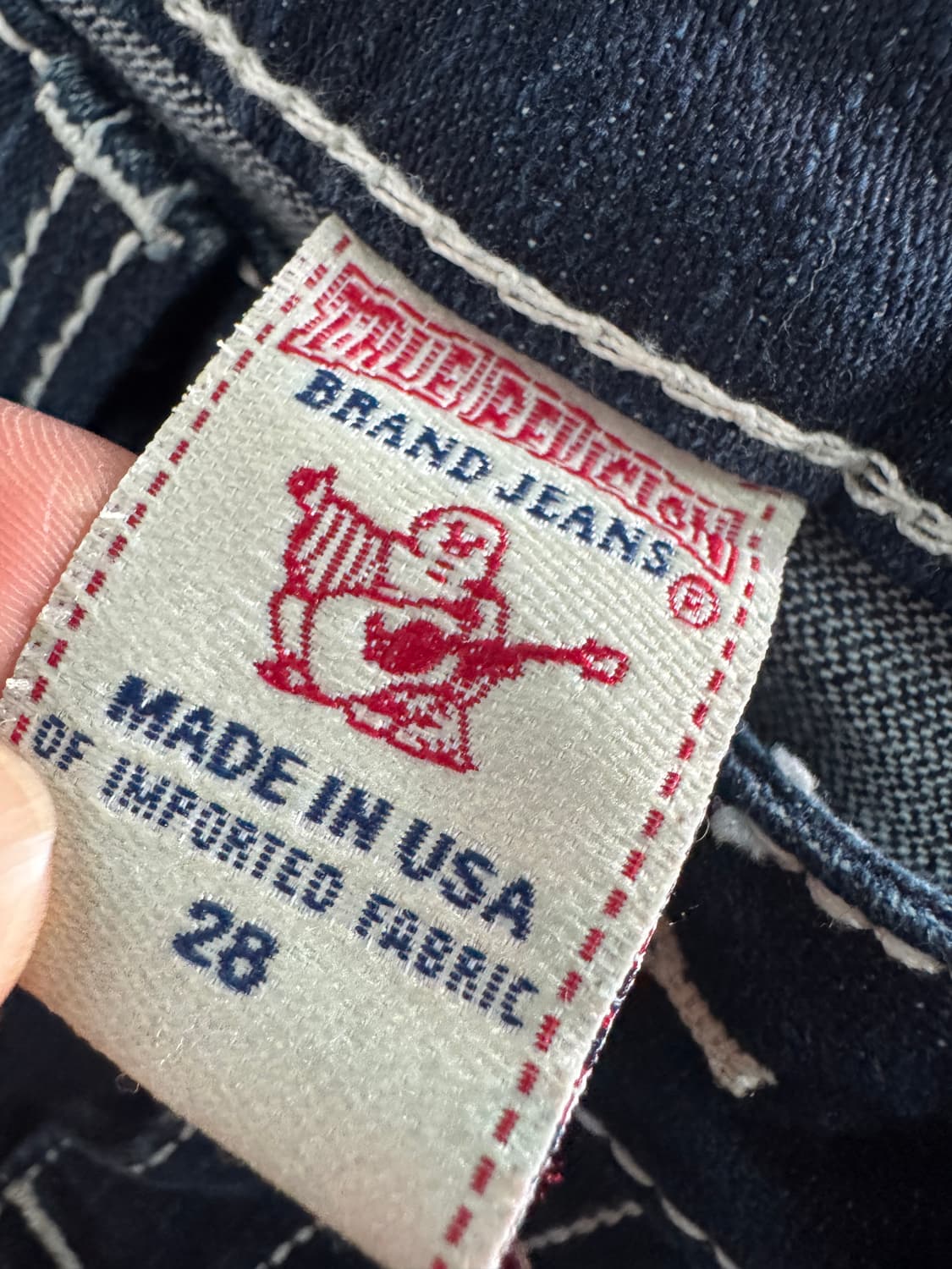 정품!! 여성 트루릴리전 스티치 스키니 데님팬츠 31인치 상품이미지3