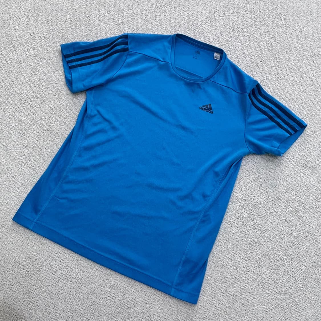 L 아디다스 삼선 져지 반팔 티셔츠 0410E 상품이미지1