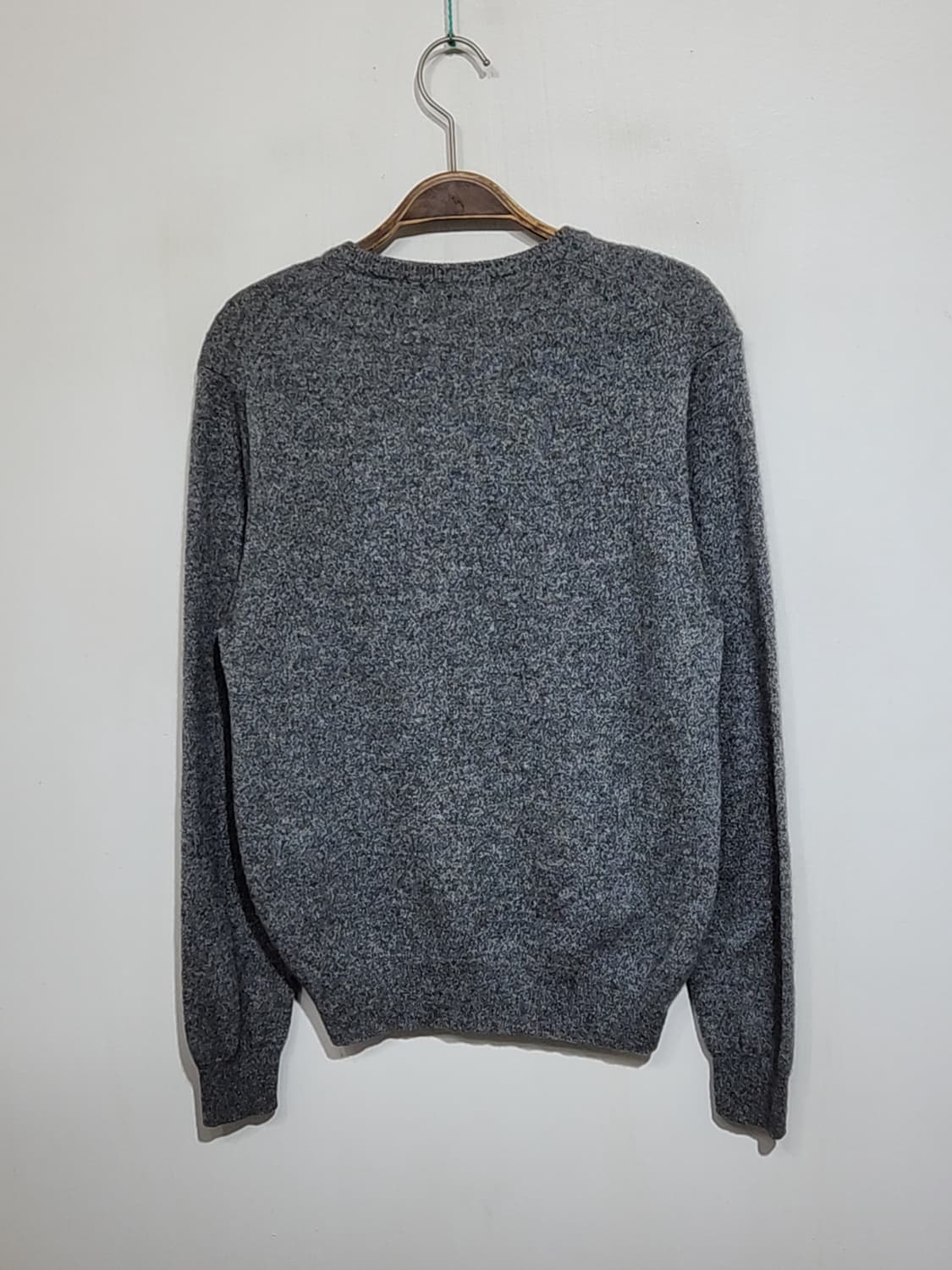 (L) 캐시미어 니트 차콜 스웨터 무지 라운드 캐주얼  상품이미지5