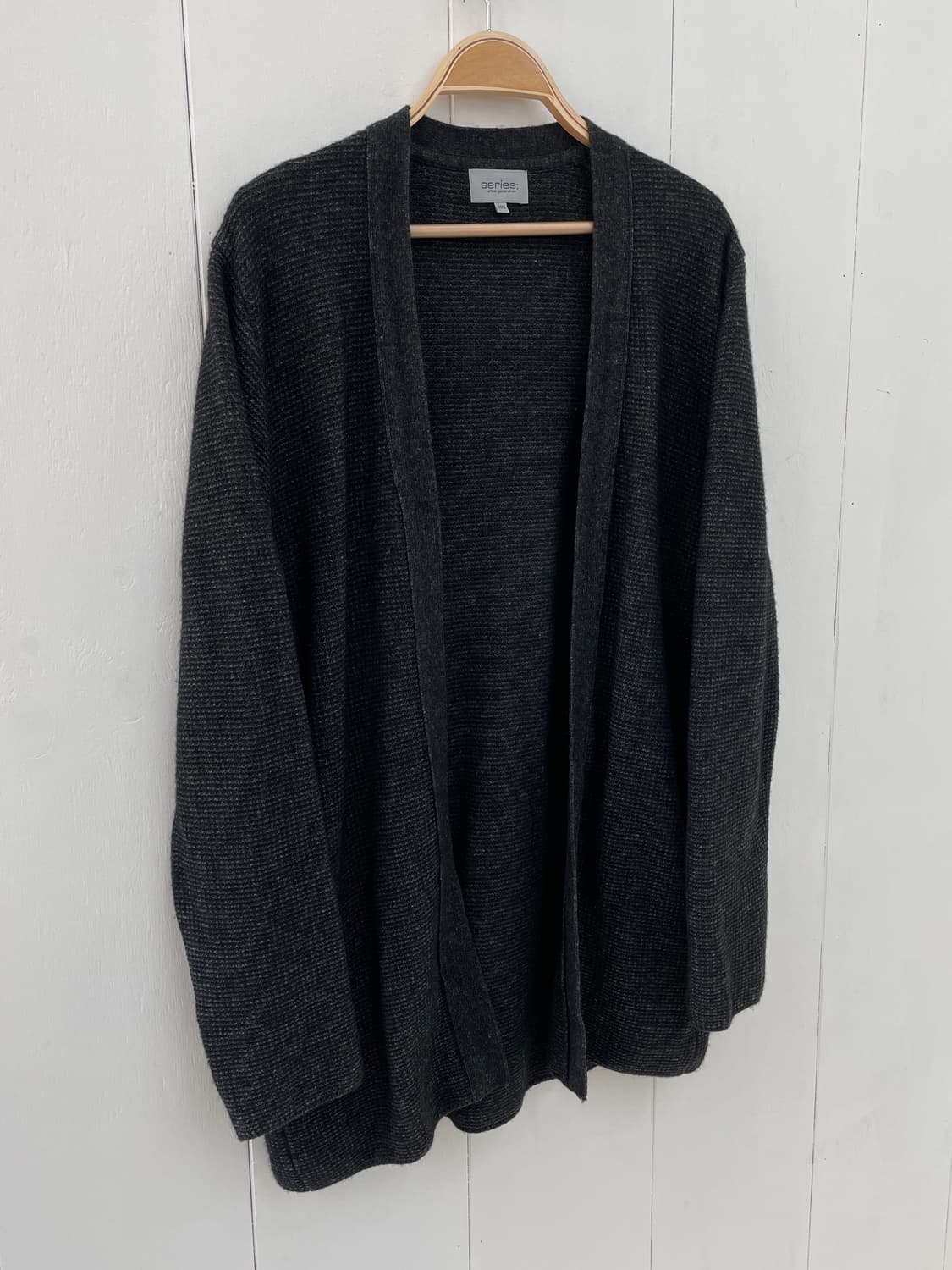시리즈(series;) 캐시미어 혼방 오픈형 가디건 차콜 상품이미지7