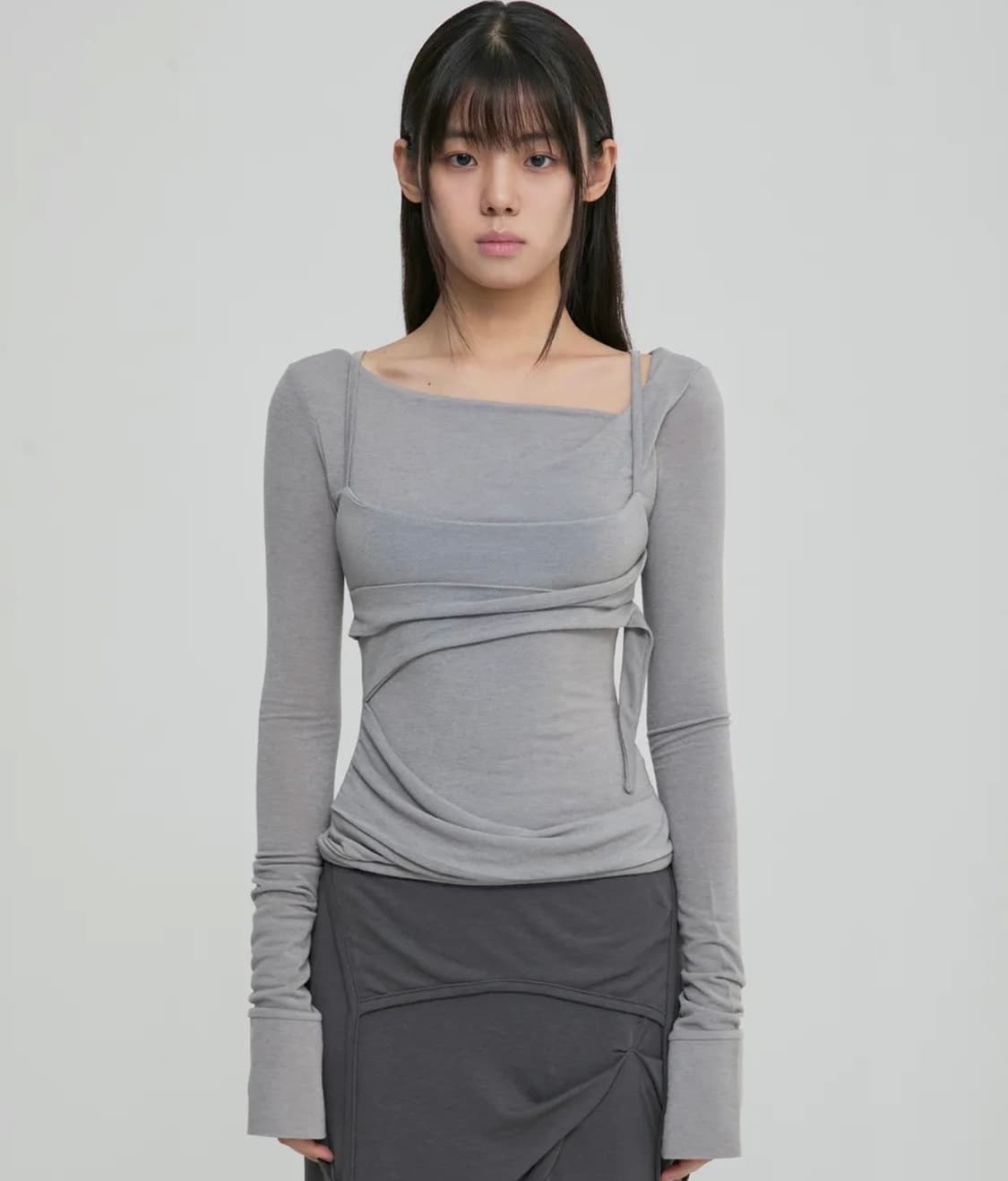 (세트/당일배송)플레어업 레이어드 롱슬리브 & 롱스커트 상품이미지1