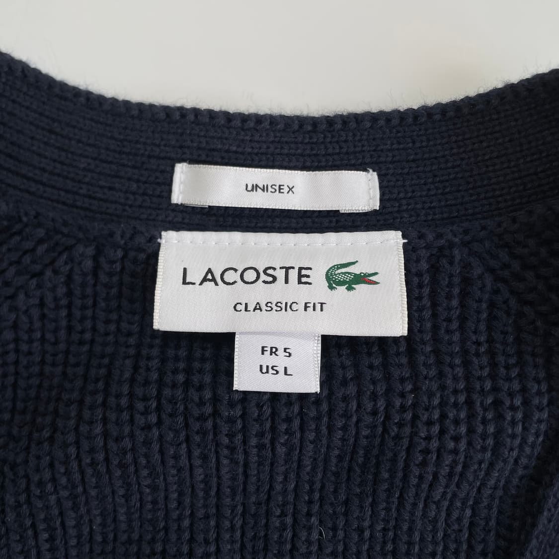 Lacoste  라코스테 자수 코튼 니트 가디건 상품이미지5