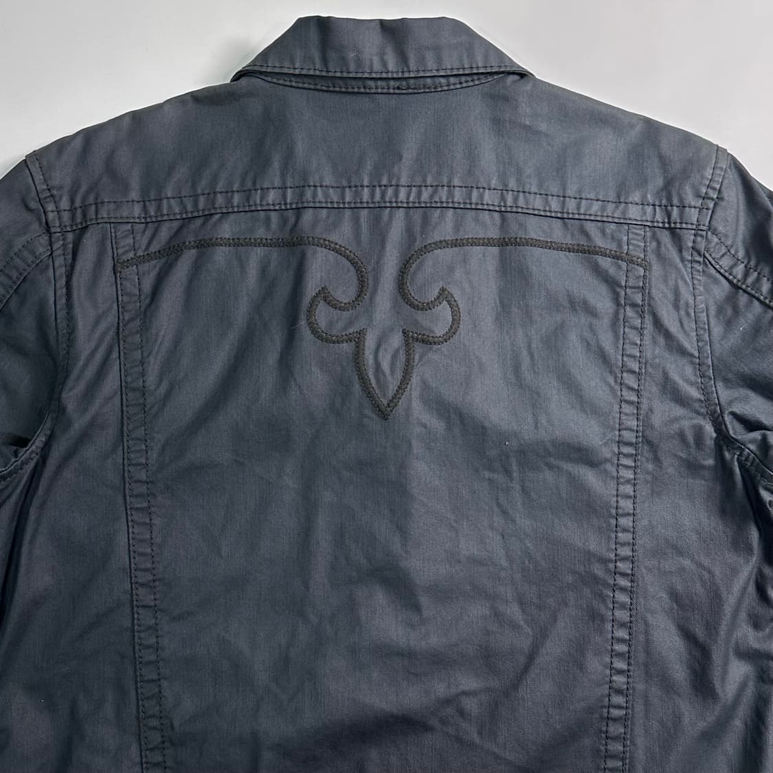 락 리바이벌 왁스드 코튼 스티치 트러커 자켓 상품이미지6