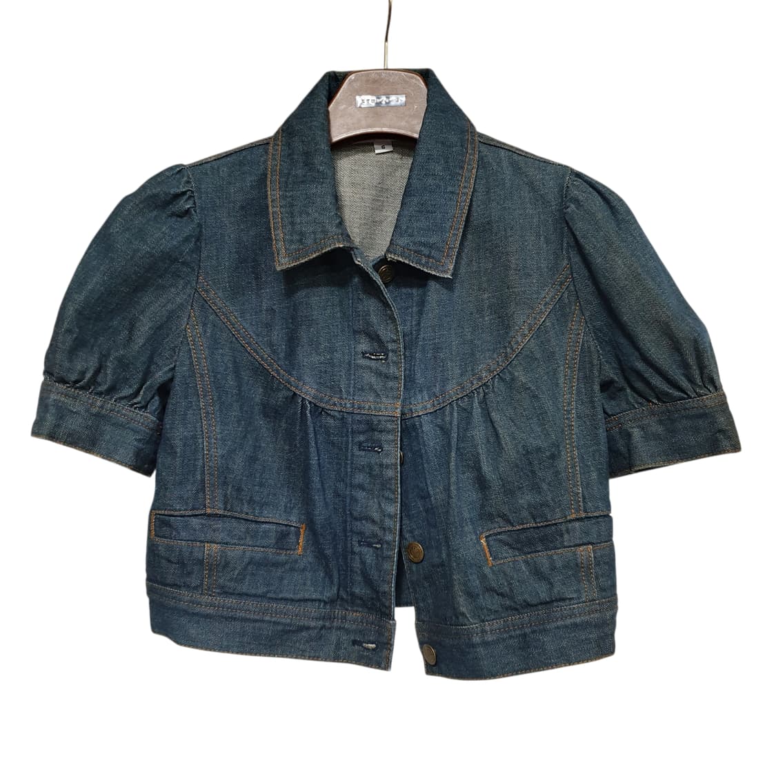 빈티지 질스튜어트 데님 퍼프슬리브 볼레로 모리걸 y2k 라떼갸루 상품이미지4