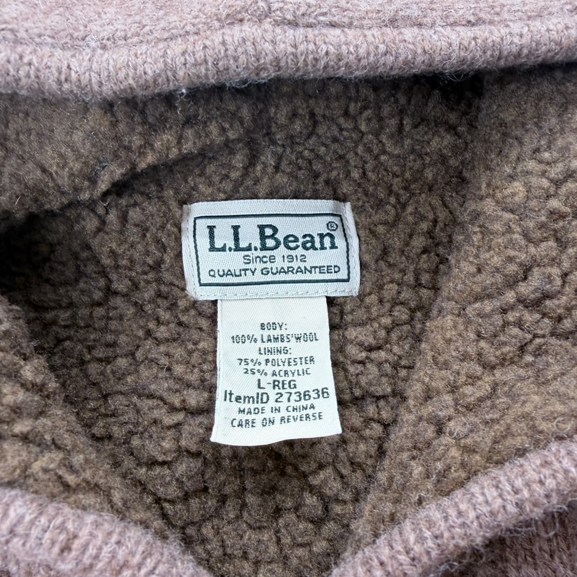 90s L.L.Bean 꽈배기 울 니트 후드집업 상품이미지3