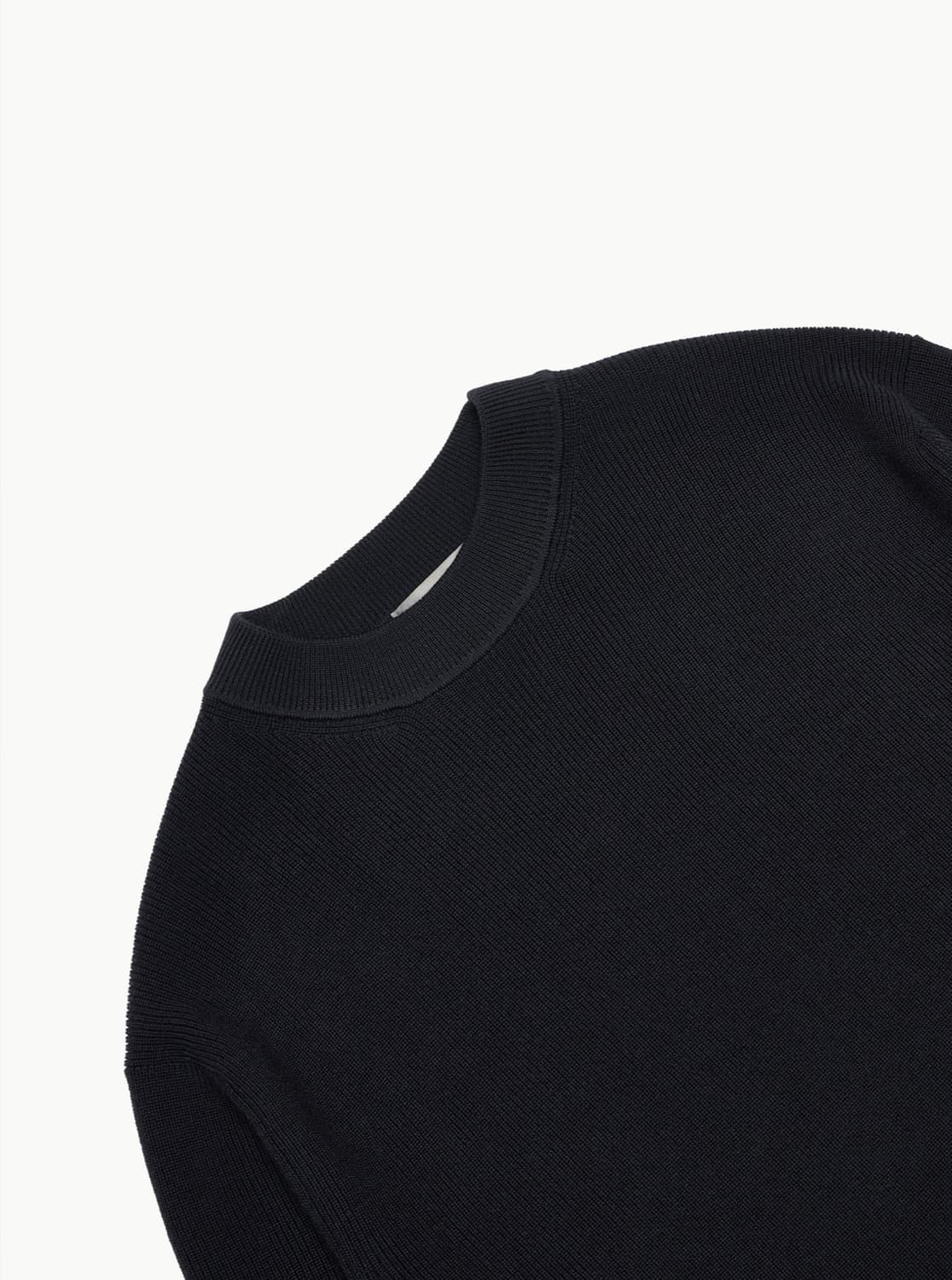 [M] 마가렛 호웰 fine rib crew, ink 상품이미지2