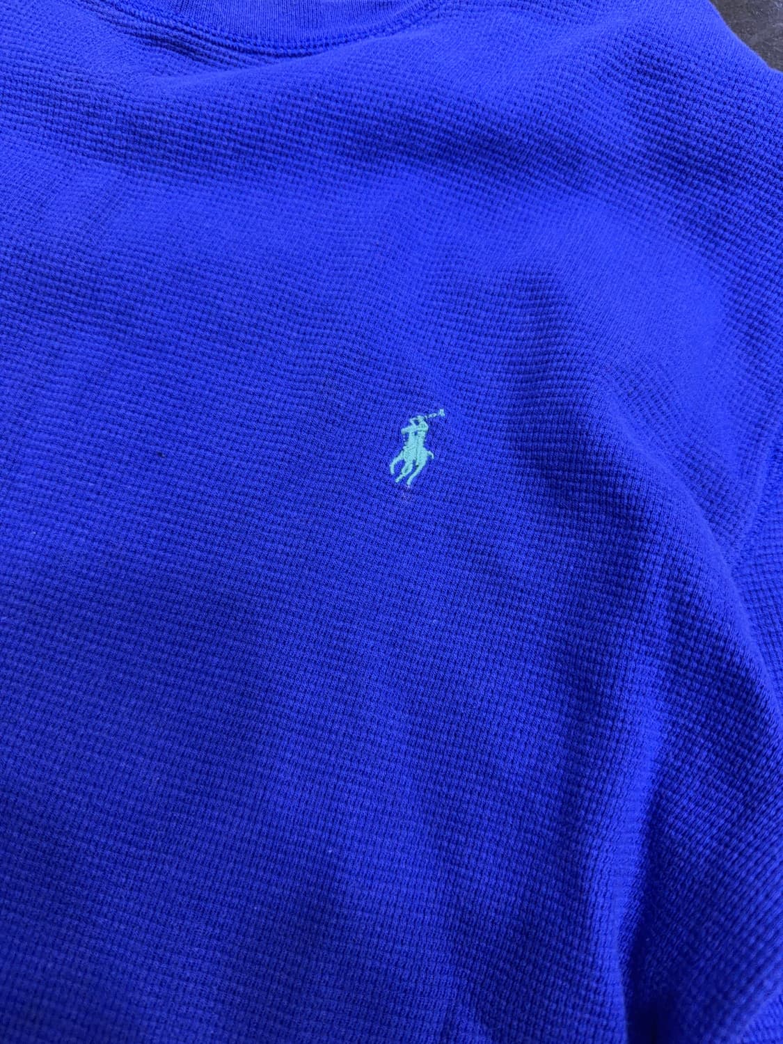 폴로 랄프로렌 미니멀 와플 티셔츠 블루 L 상품이미지4