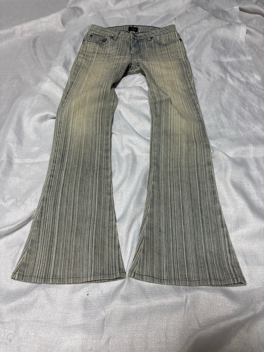 “Unknown” Y2K Stripe Design Boots-cut Pa 상품이미지3