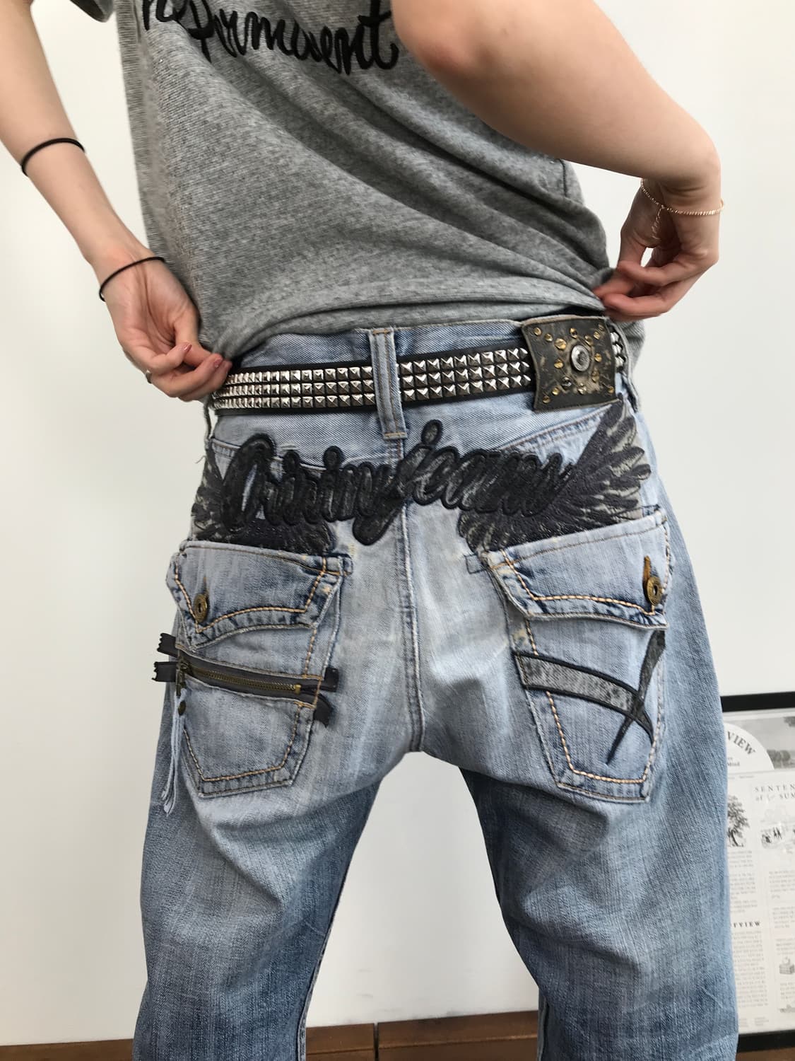 Origin Y2K Embroidery Denim Pants 상품이미지1