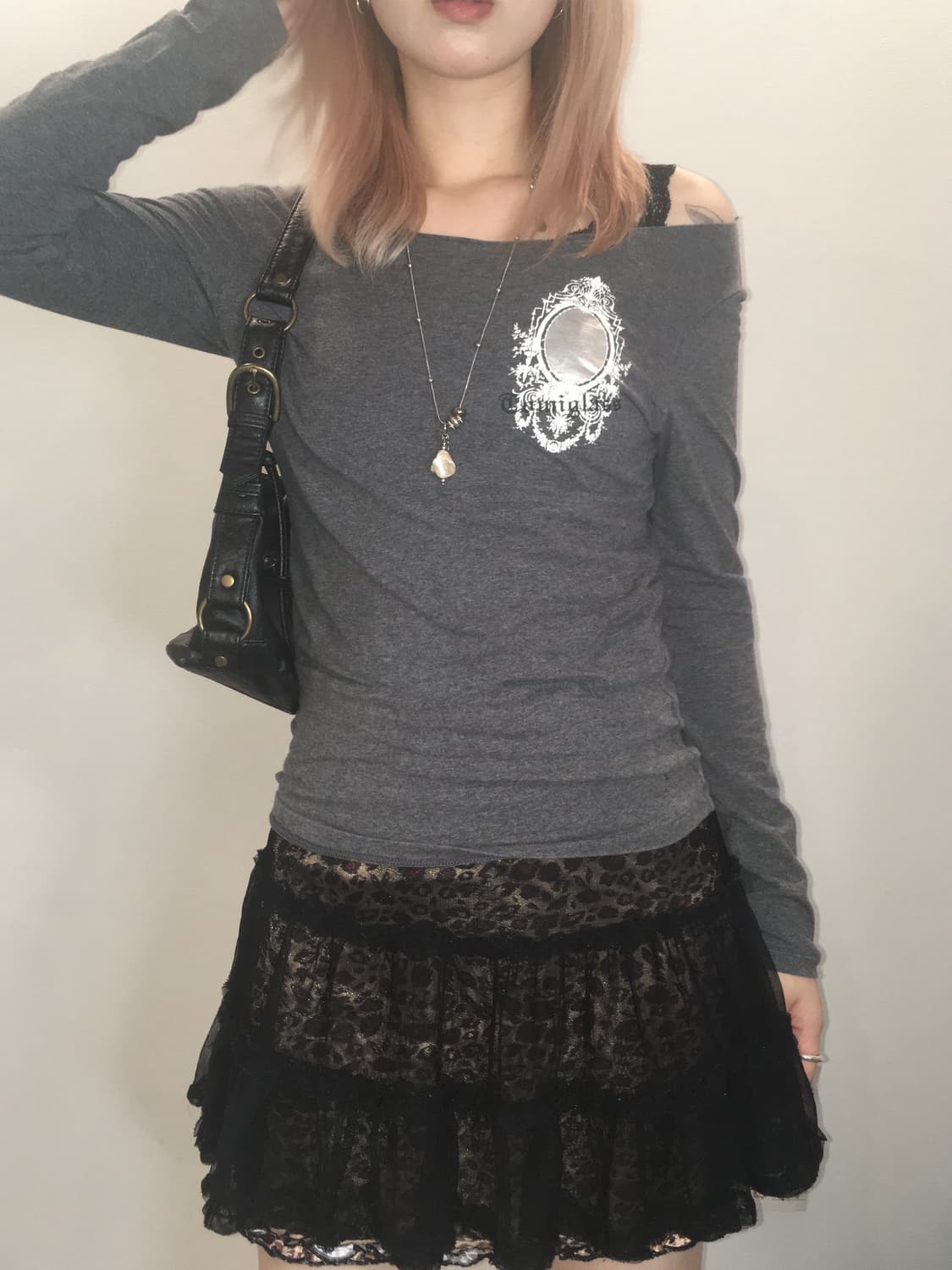 jpn vintage charcoal off shoulder silver 상품이미지3
