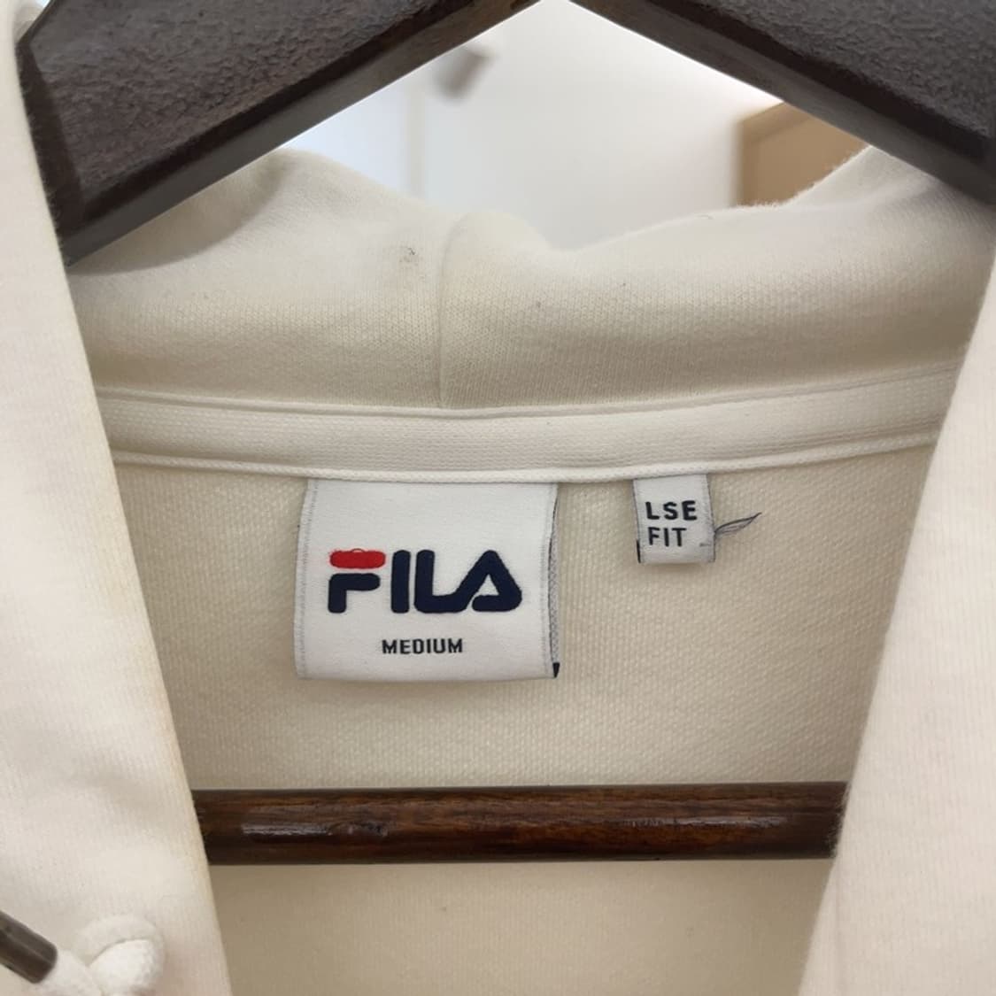 필라 사이드라인 배색 레인보우 크롭 후드집업 M C06556 상품이미지5