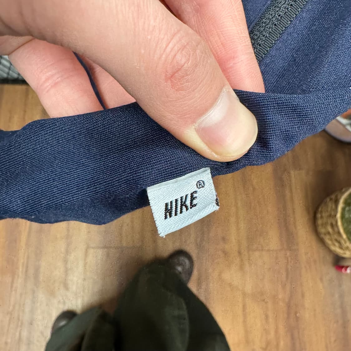 나이키 에어 후드 트랙 자켓 전면 스우시 로고 포인트 네이비 화이트 상품이미지7