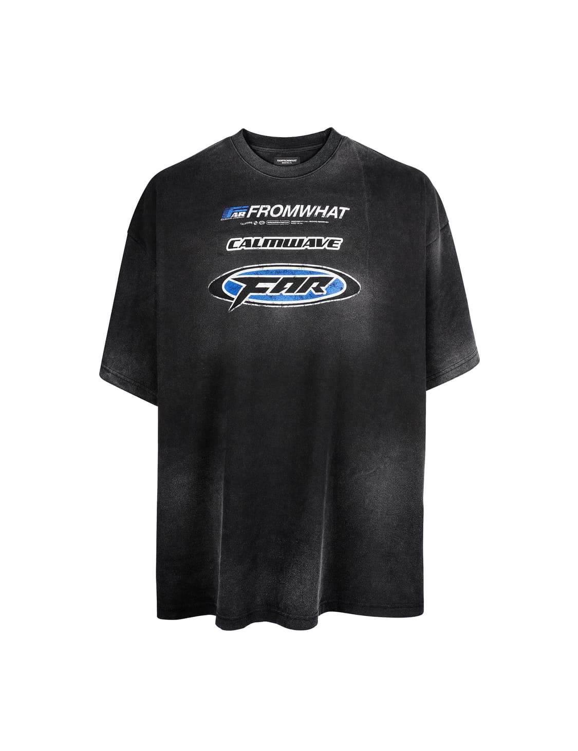 파프롬왓 Far washed logo t 블랙 1사이즈 상품이미지1