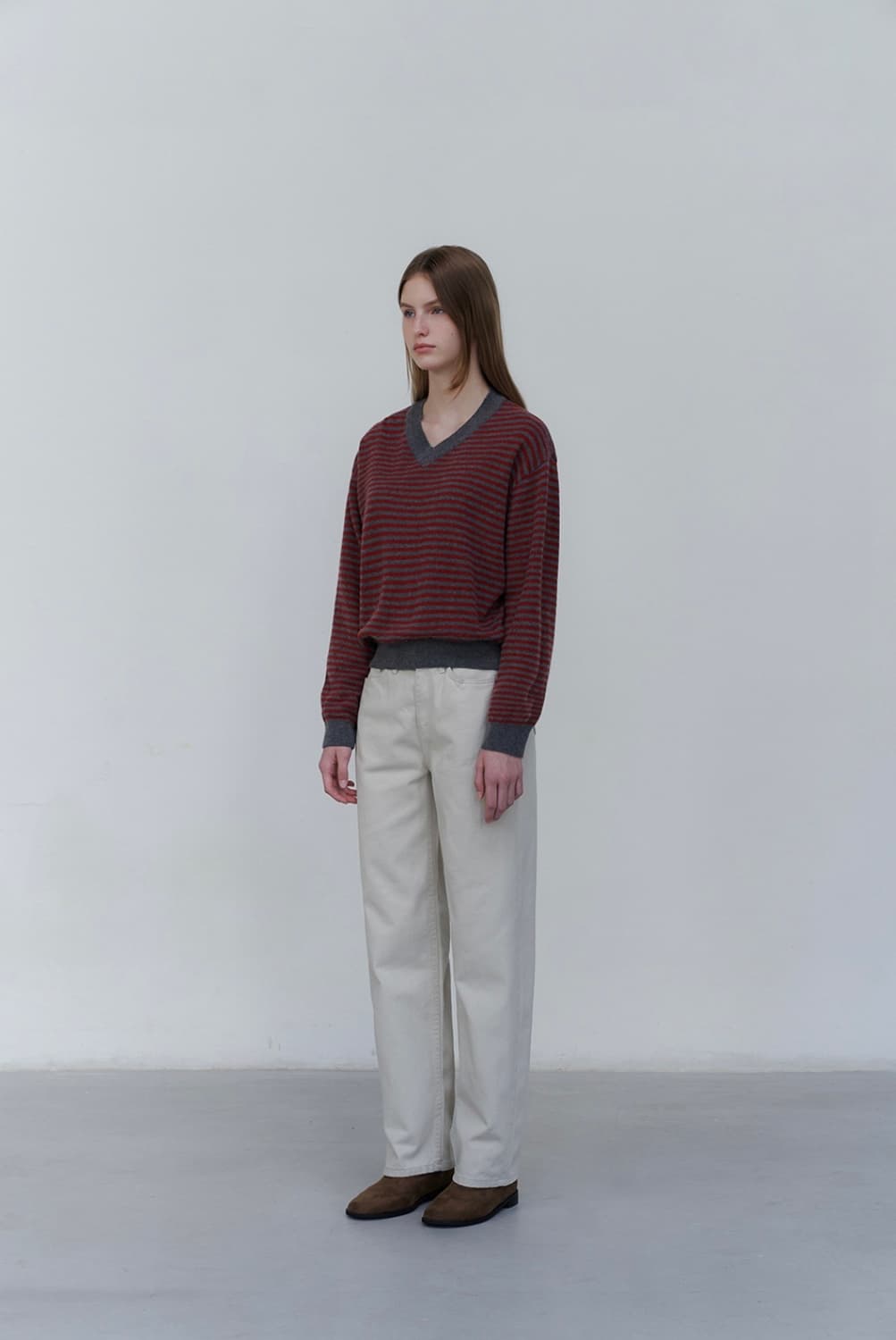 유라고 URAGO 헤리 스트라이프 울 니트 상품이미지6