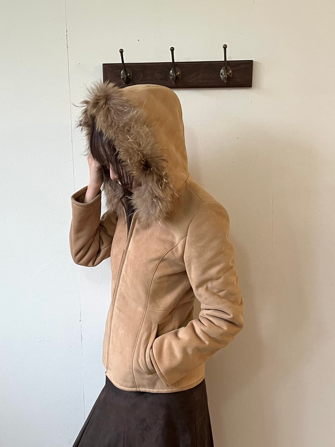 LINE 머스타드 무스탕 퍼 자켓 상품이미지7