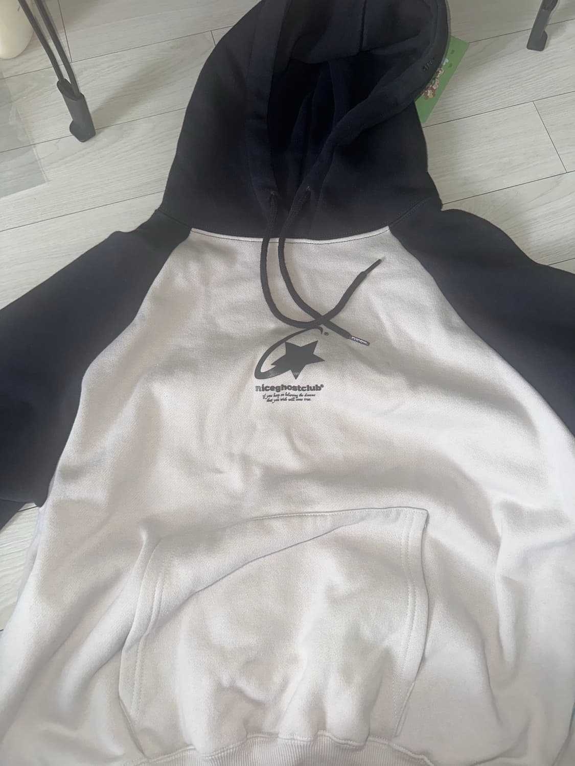 나이스고스트클럽 슈팅스타 로고 후디 베이지 S사이즈 상품이미지6